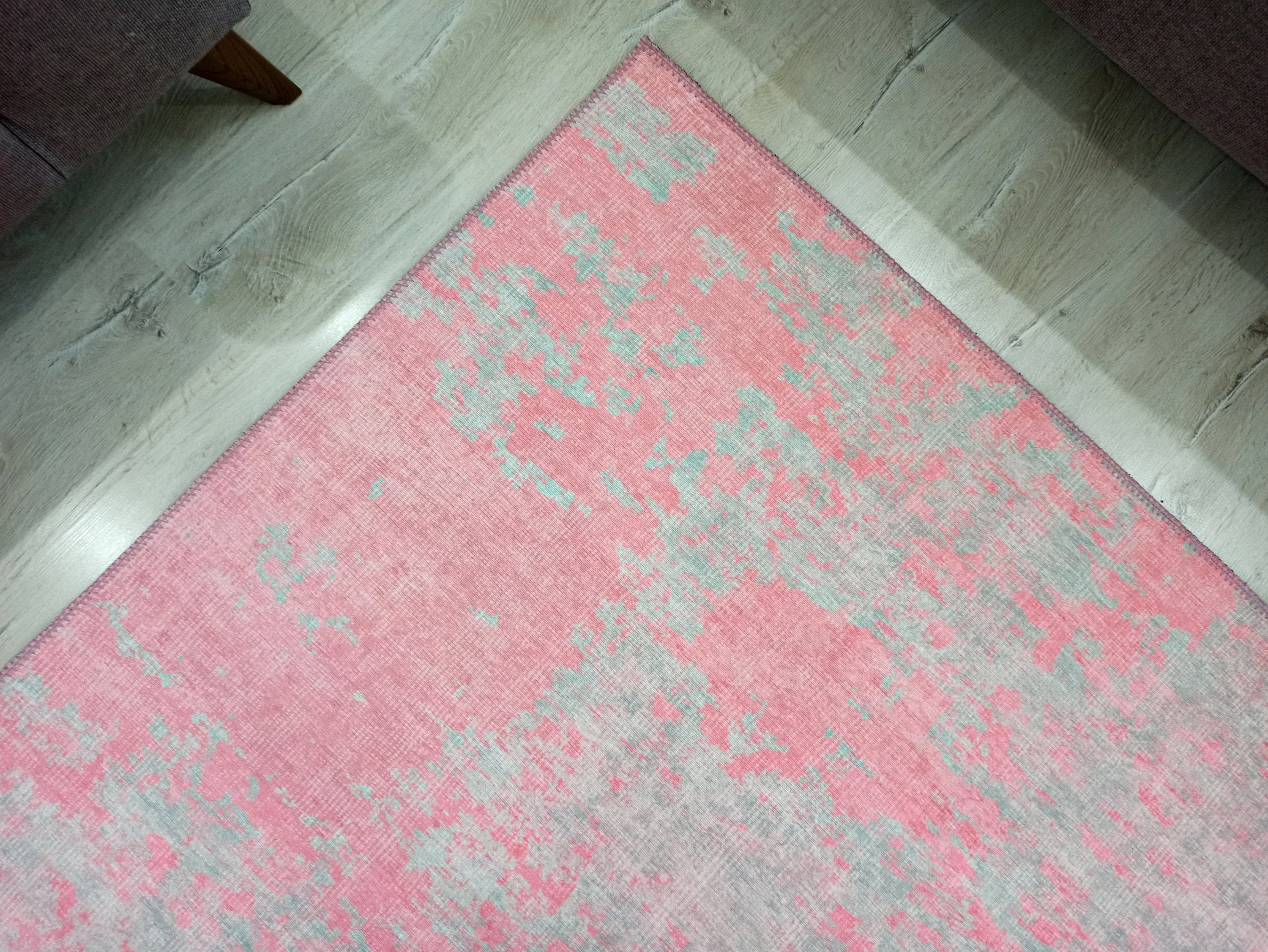 Rossa Abstract Pink Gray Rug