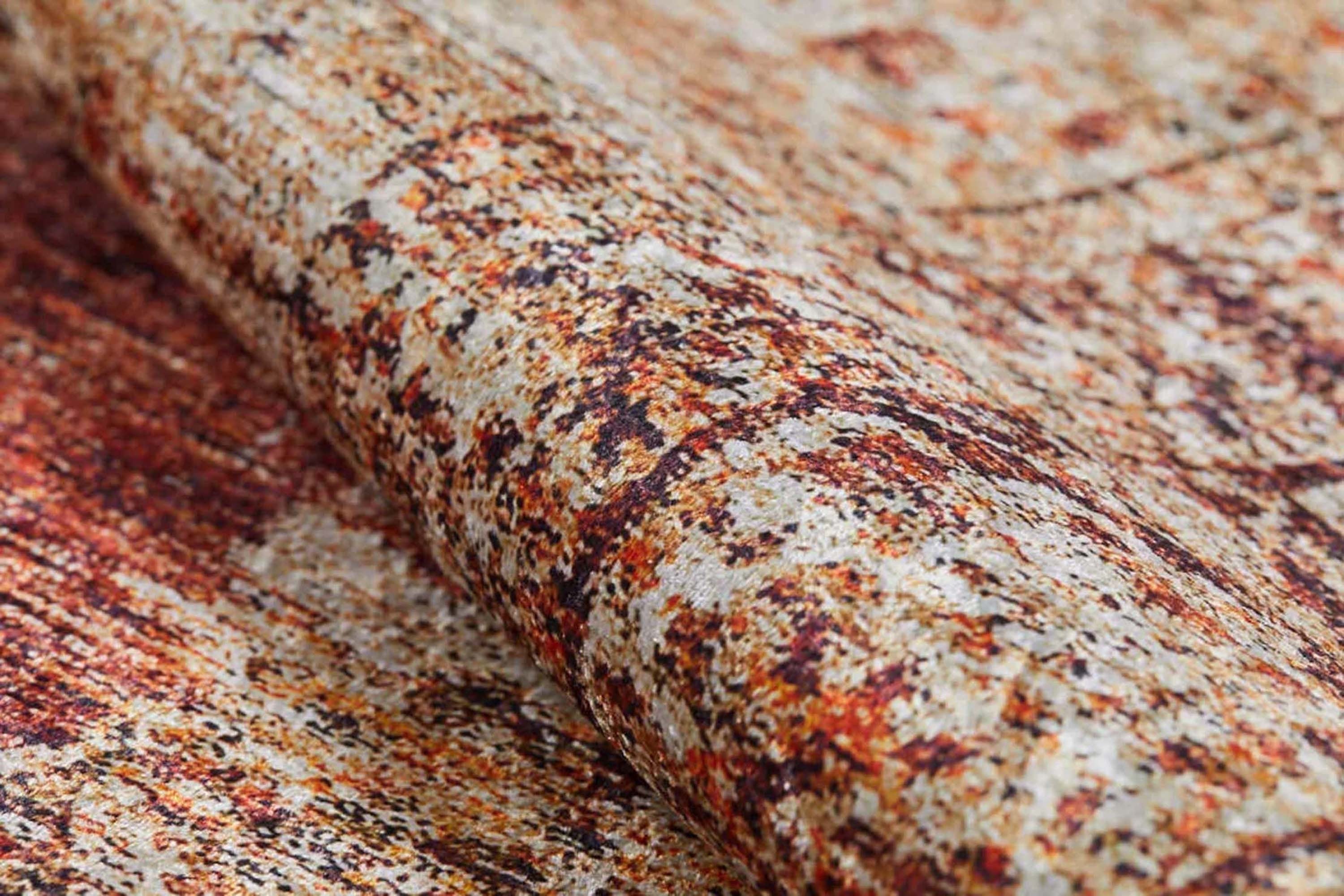 Rusty Turkish Distressed Red Beige Rug