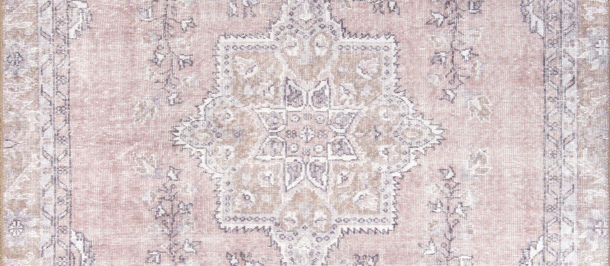 Safa Rug Turkish Faded Vintage Pink Gray Rug