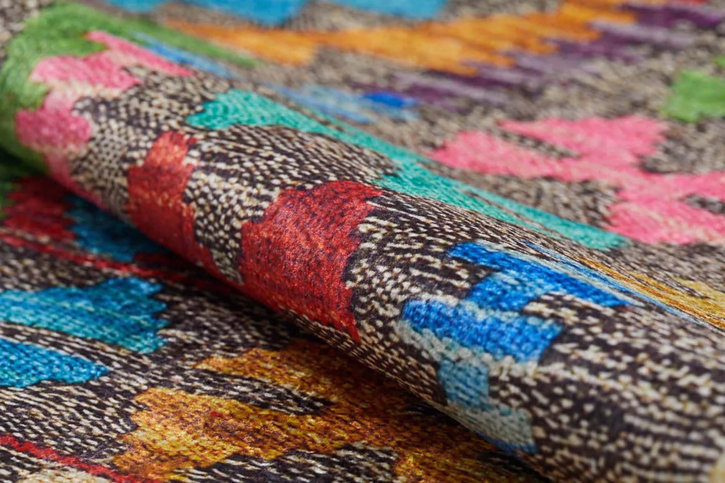 Safra Turkish Colorful Kilim Rug