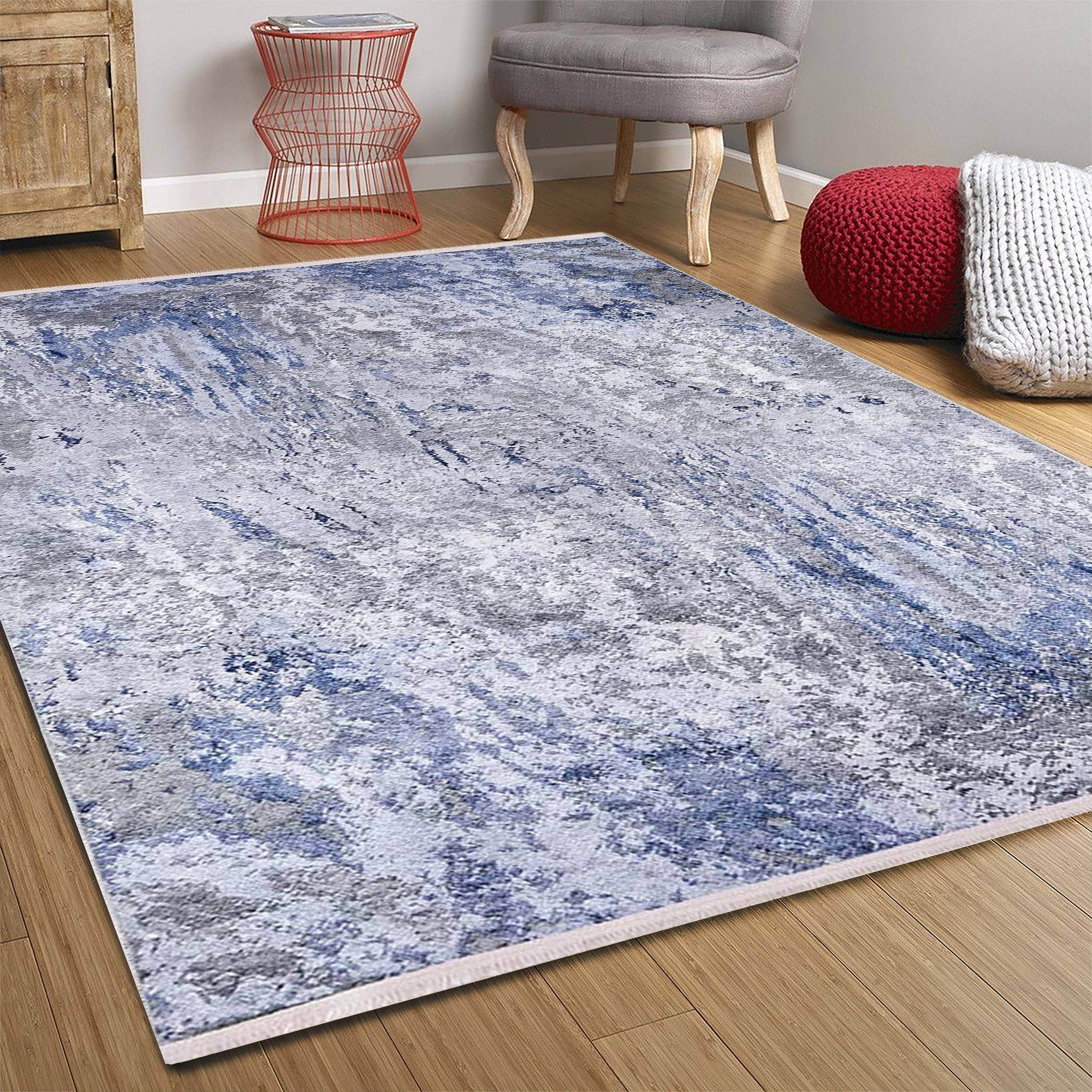 Saka Abstract Blue Gray Rug