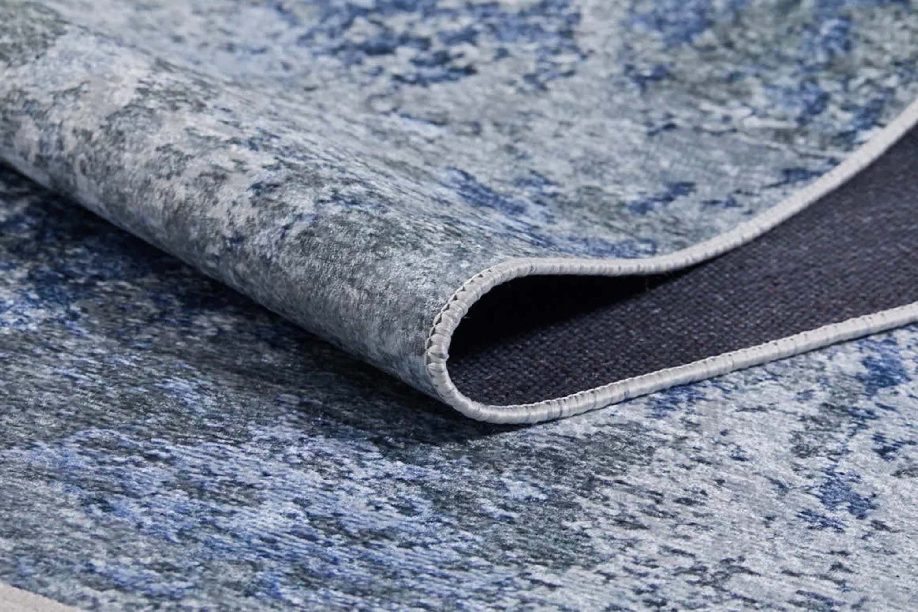 Saka Abstract Blue Gray Rug