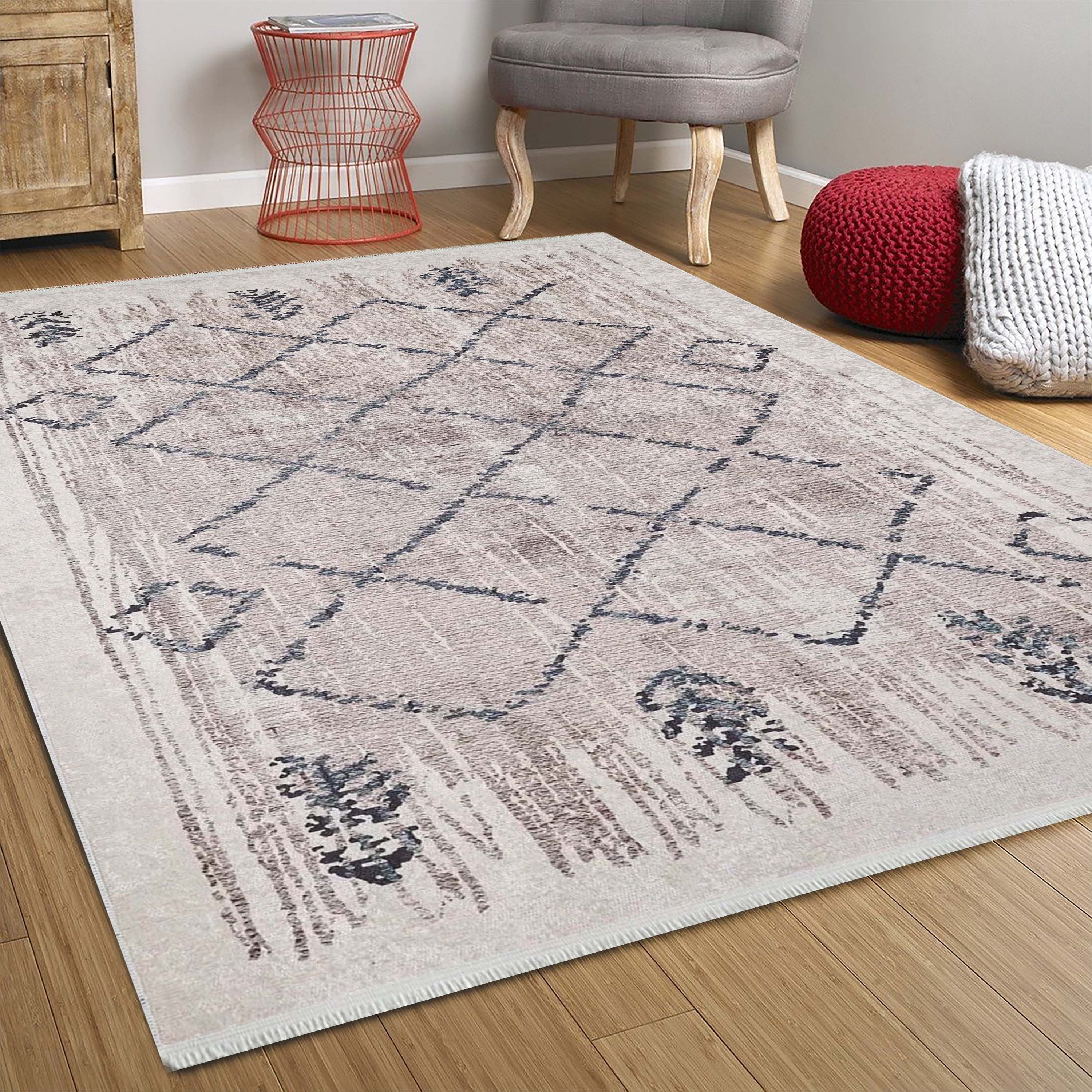 Salwa Moroccan Trellis Beige Ivory Rug