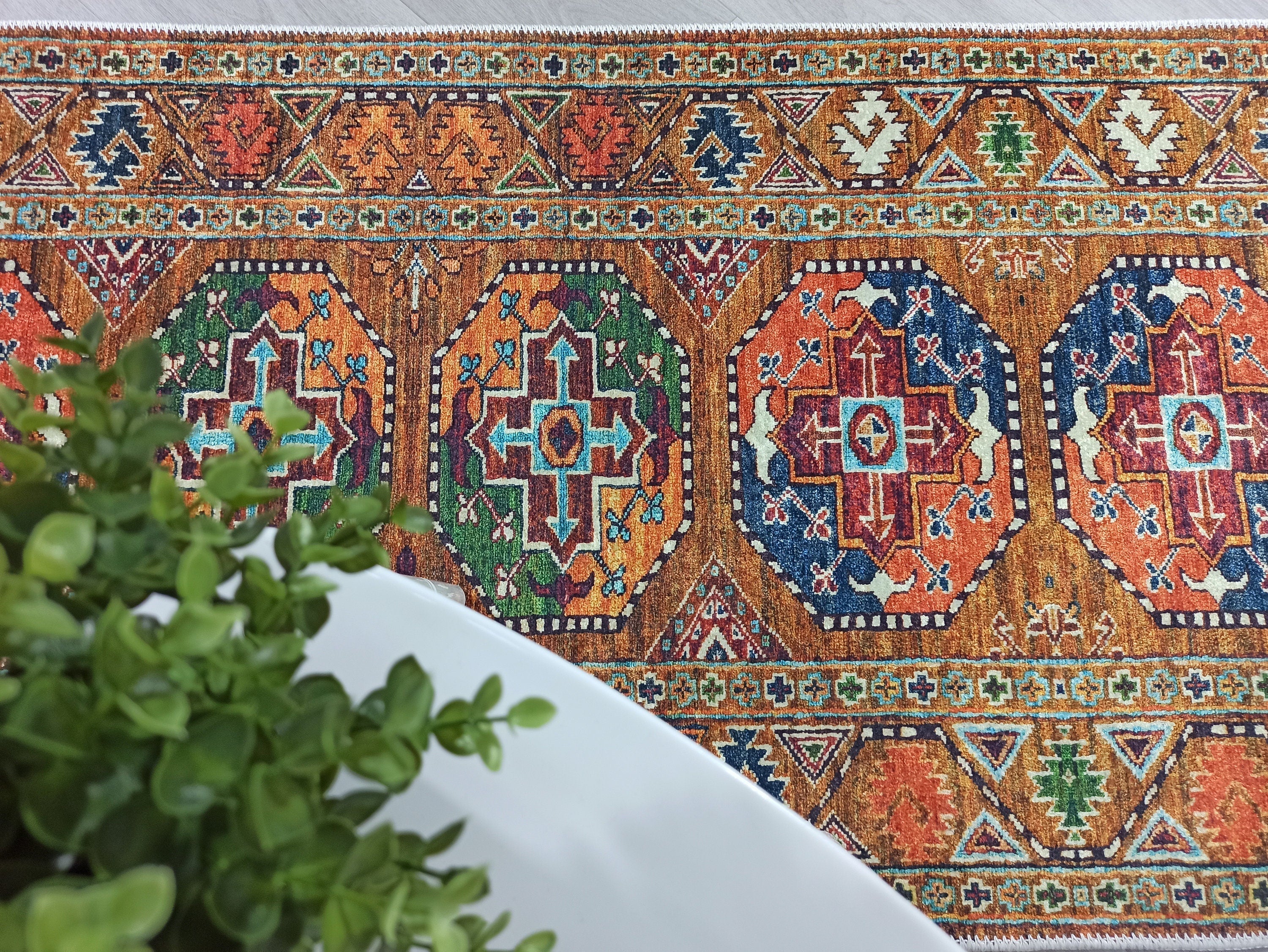 Sanae Rug Turkish Geometric Multi Color Rug