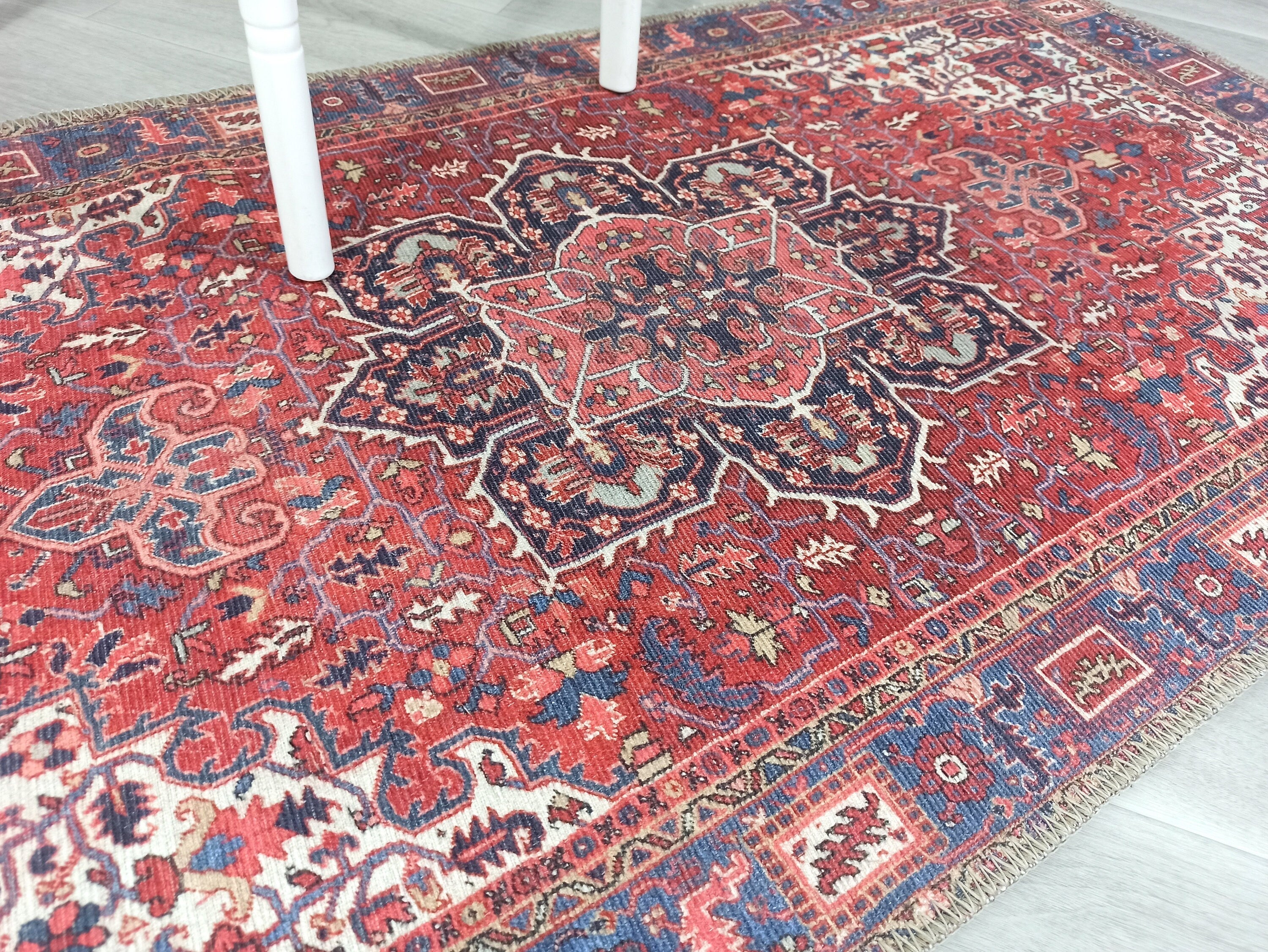 Sara Rug Antique Persian Faded Red Rug