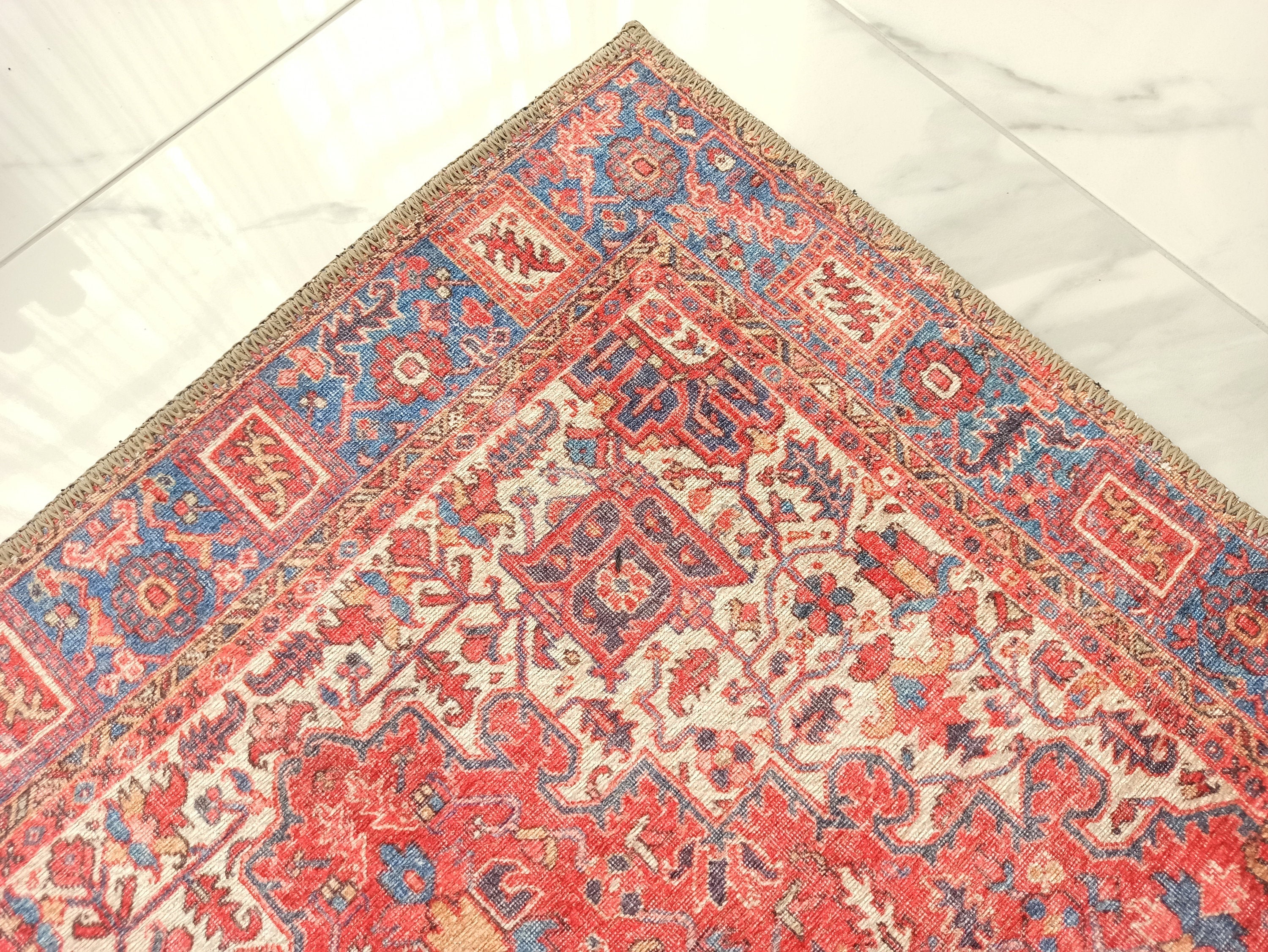 Sara Rug Antique Persian Faded Red Rug