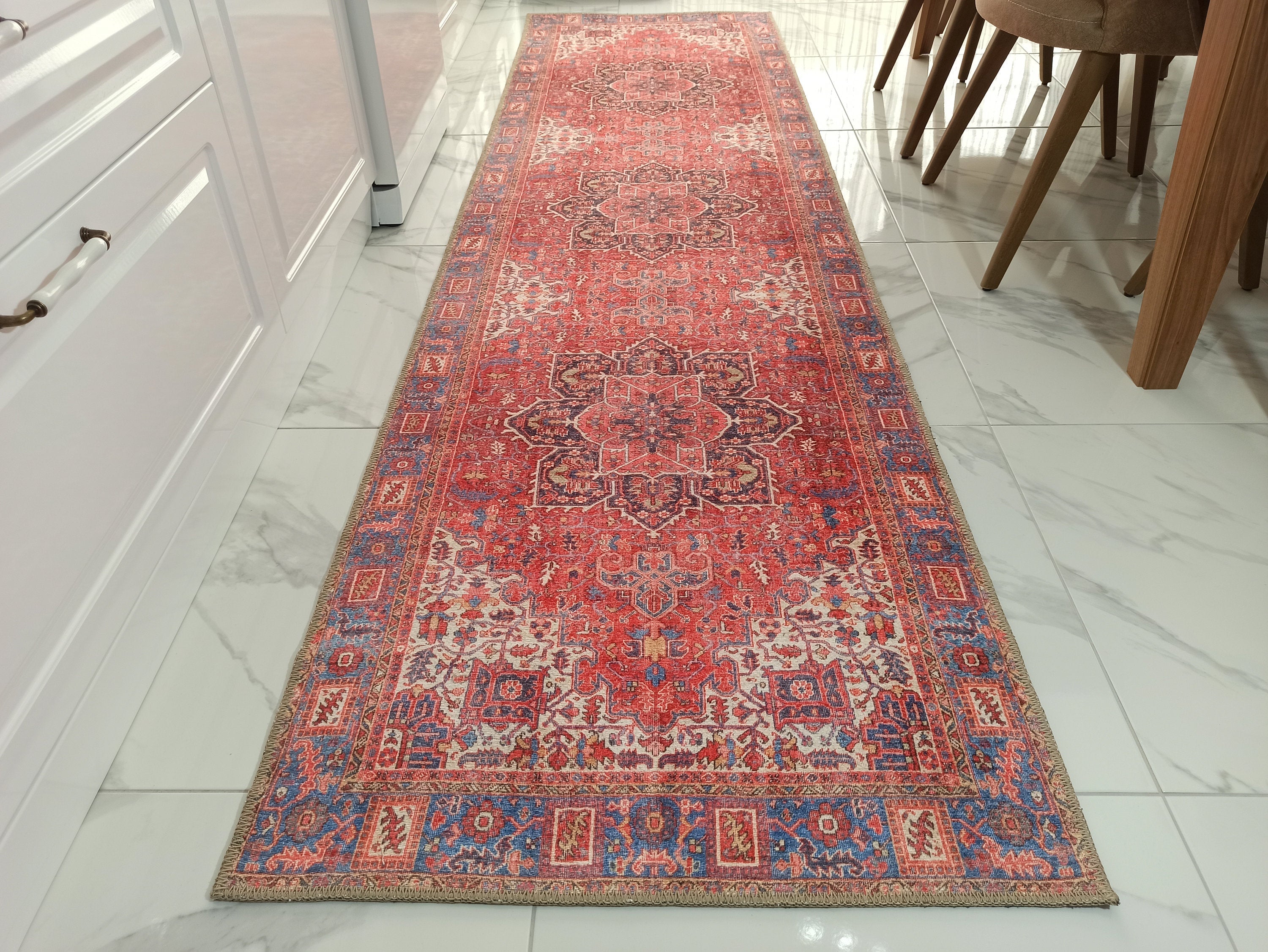 Sara Rug Antique Persian Faded Red Rug