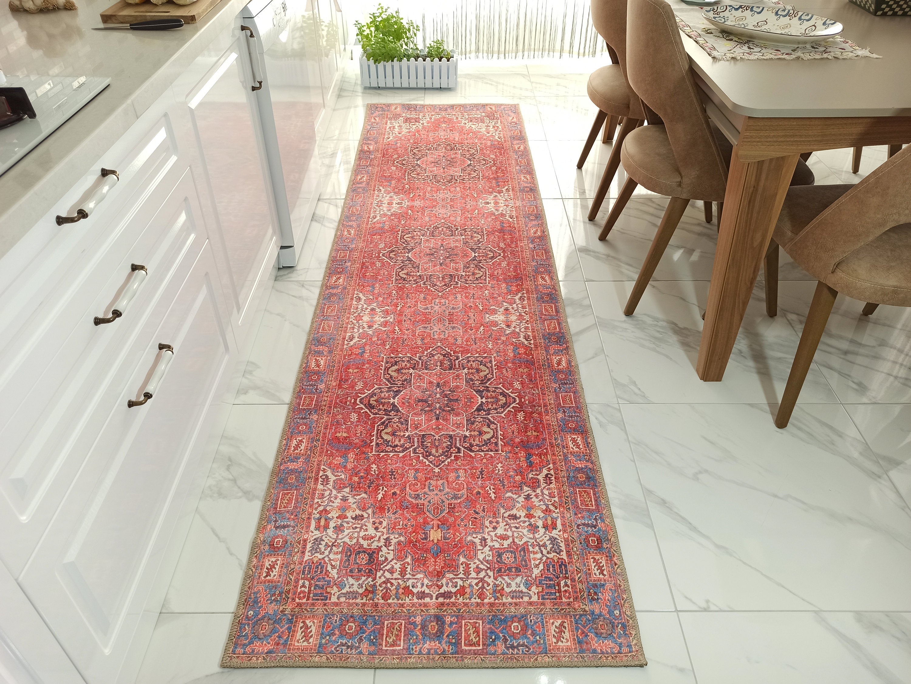 Sara Rug Antique Persian Faded Red Rug