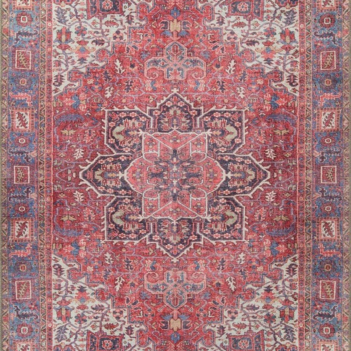 Sara Rug Antique Persian Faded Red Rug – Fame Rugs