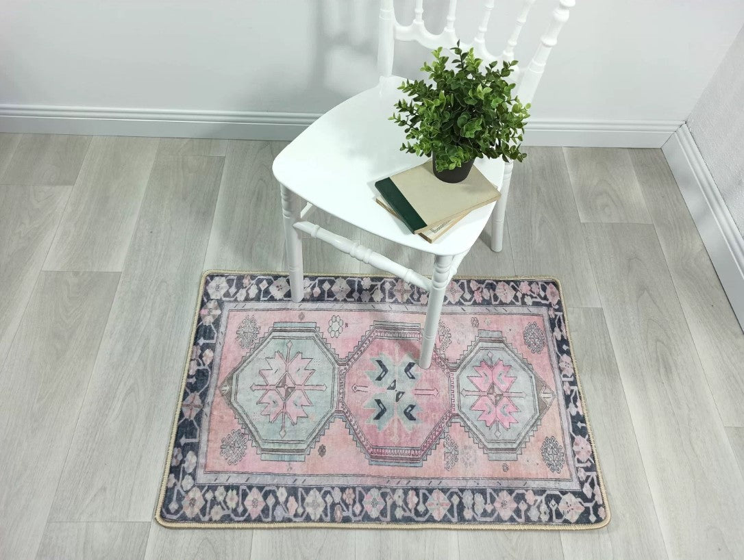 Ziana Pink Gray Turkish 2x3 Rug