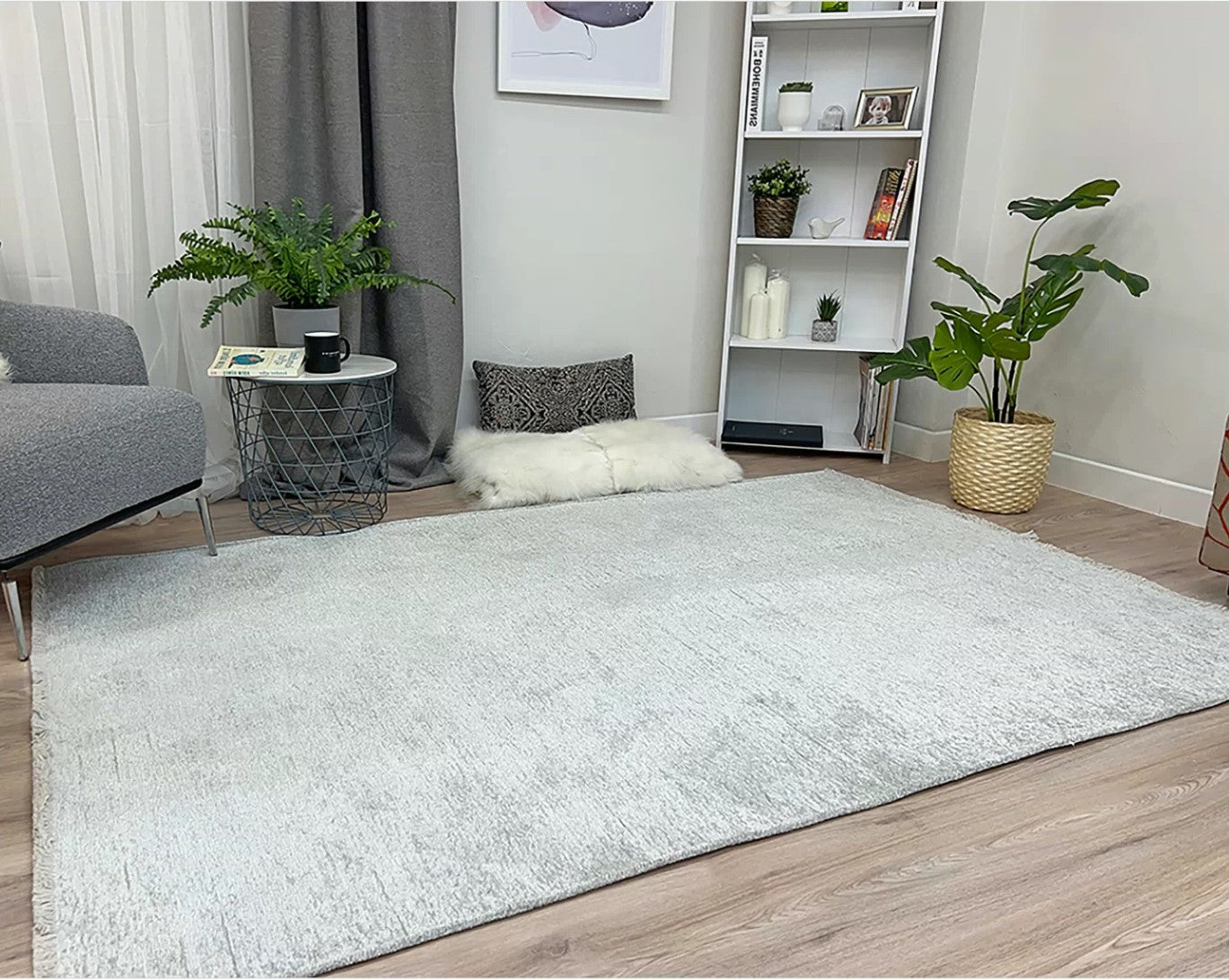 Boho Gray Flatweave Area Rug