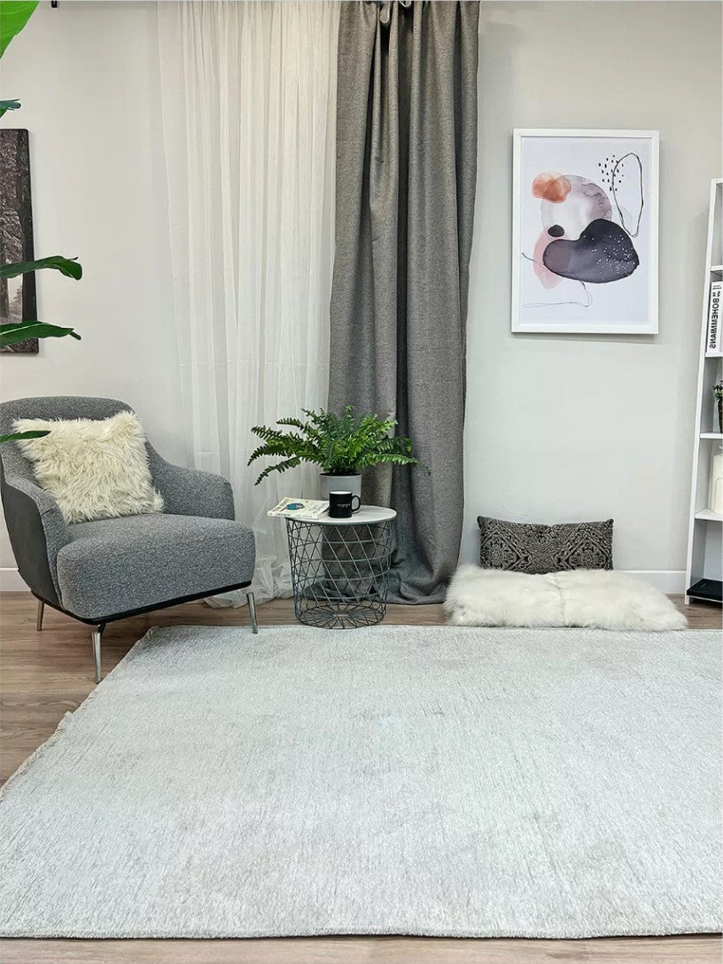 Boho Gray Flatweave Area Rug