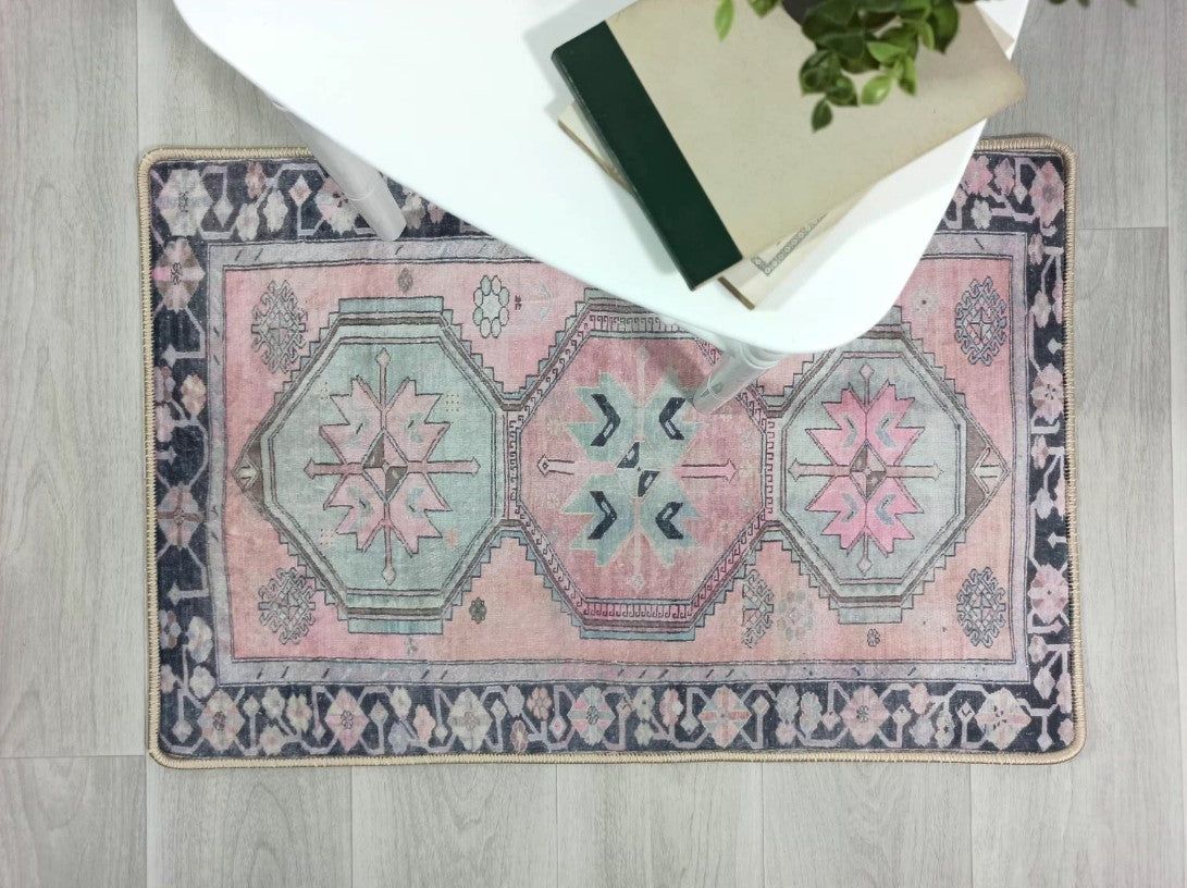 Ziana Pink Gray Turkish 2x3 Rug