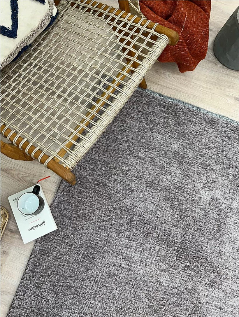 Boho Flatweave Rug, Soft Plain Minimalist Modern Home Décor Boho Chic Area Rugs Runner