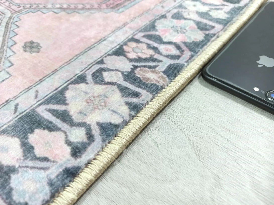 Ziana Pink Gray Turkish 2x3 Rug