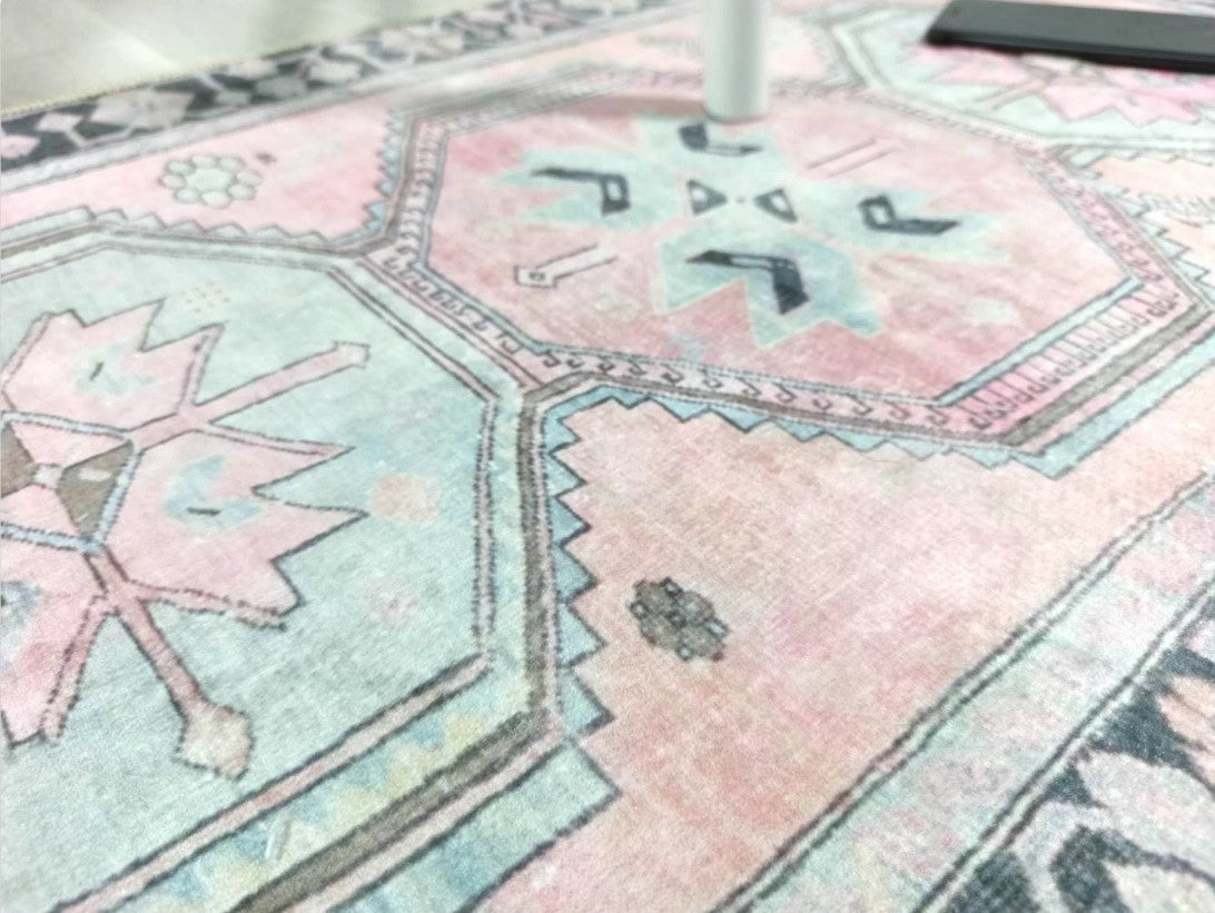 Ziana Pink Gray Turkish 2x3 Rug