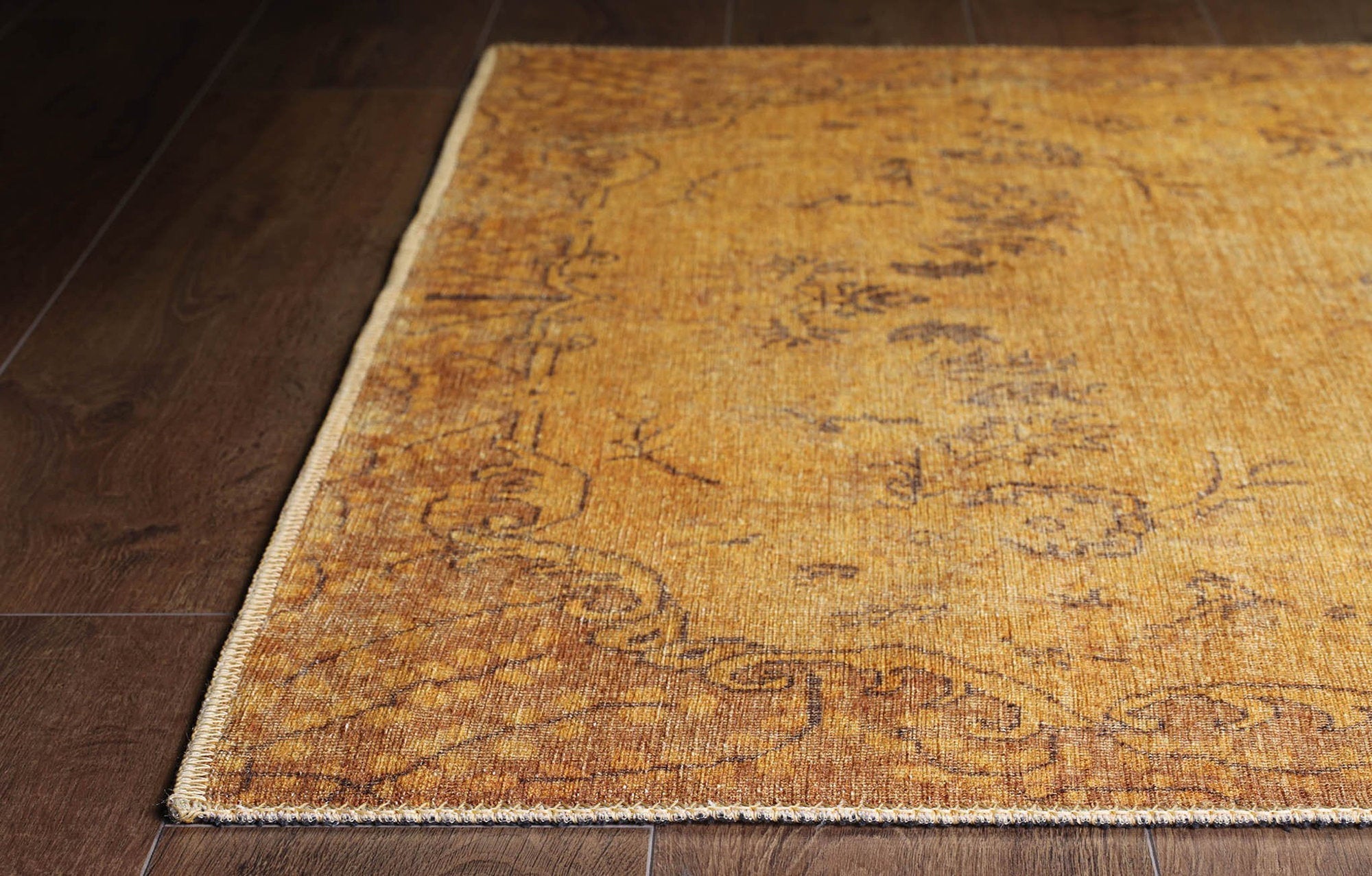 Sila Turkish Gold Orange Brown Rug