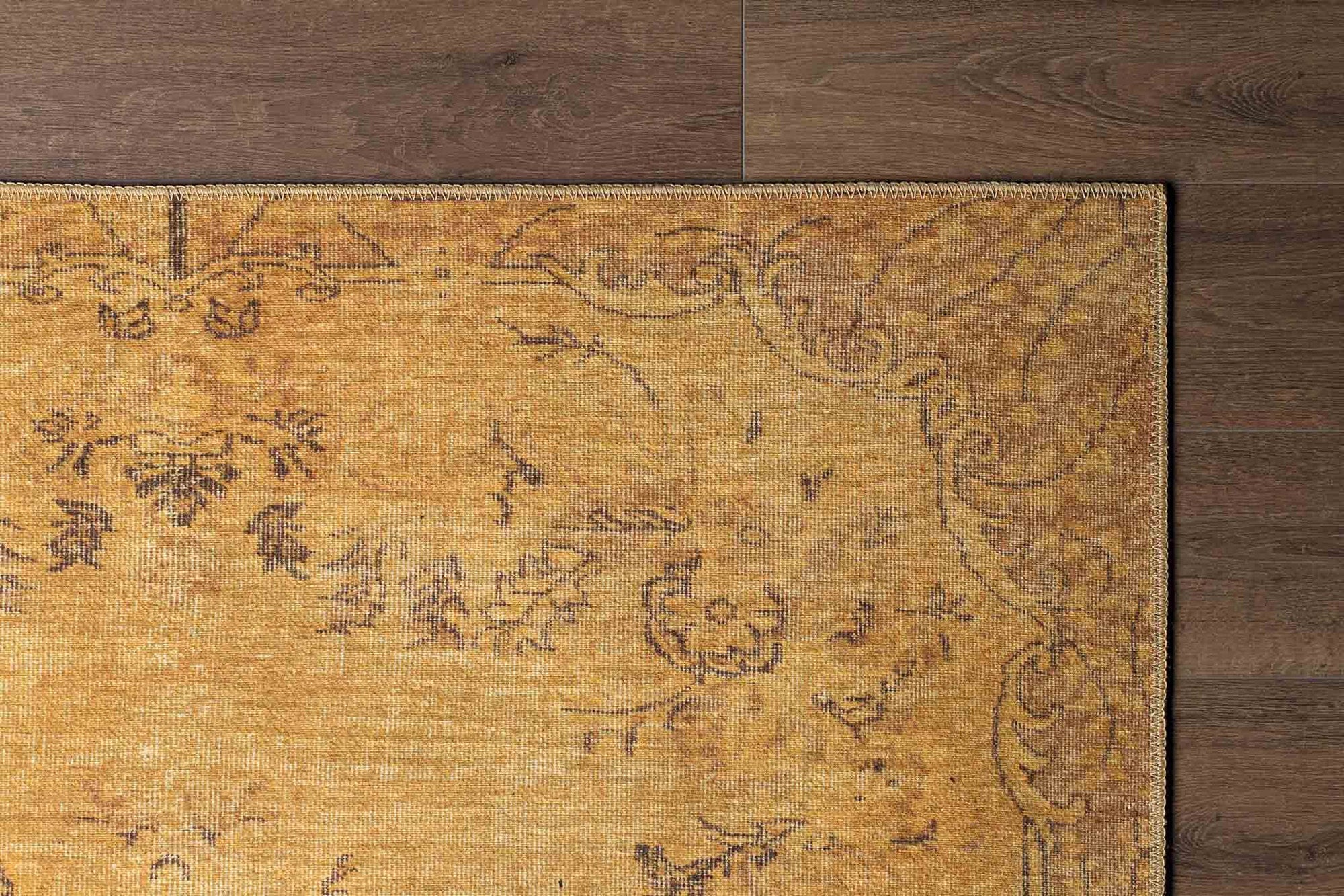 Sila Turkish Gold Orange Brown Rug