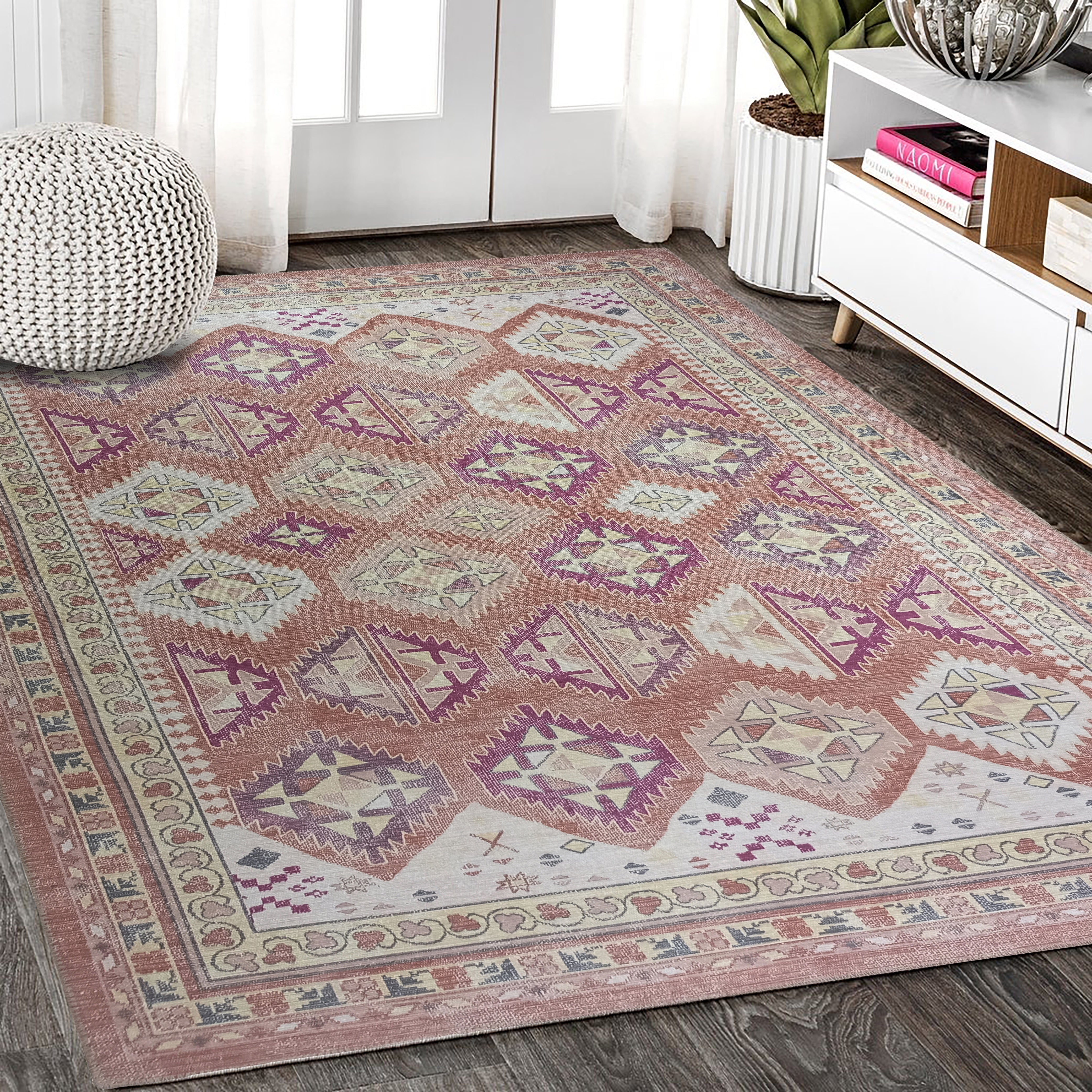Louane Soft Herki Brown Vintage Rug
