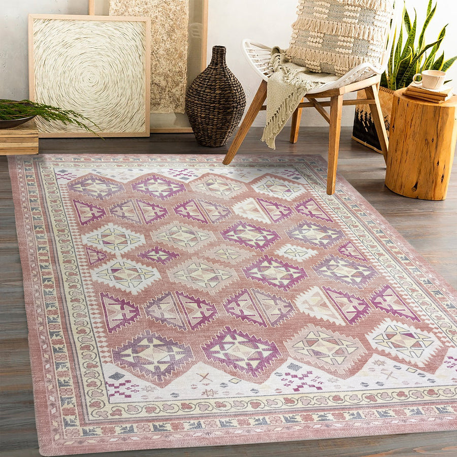 Louane Soft Herki Brown Vintage Rug
