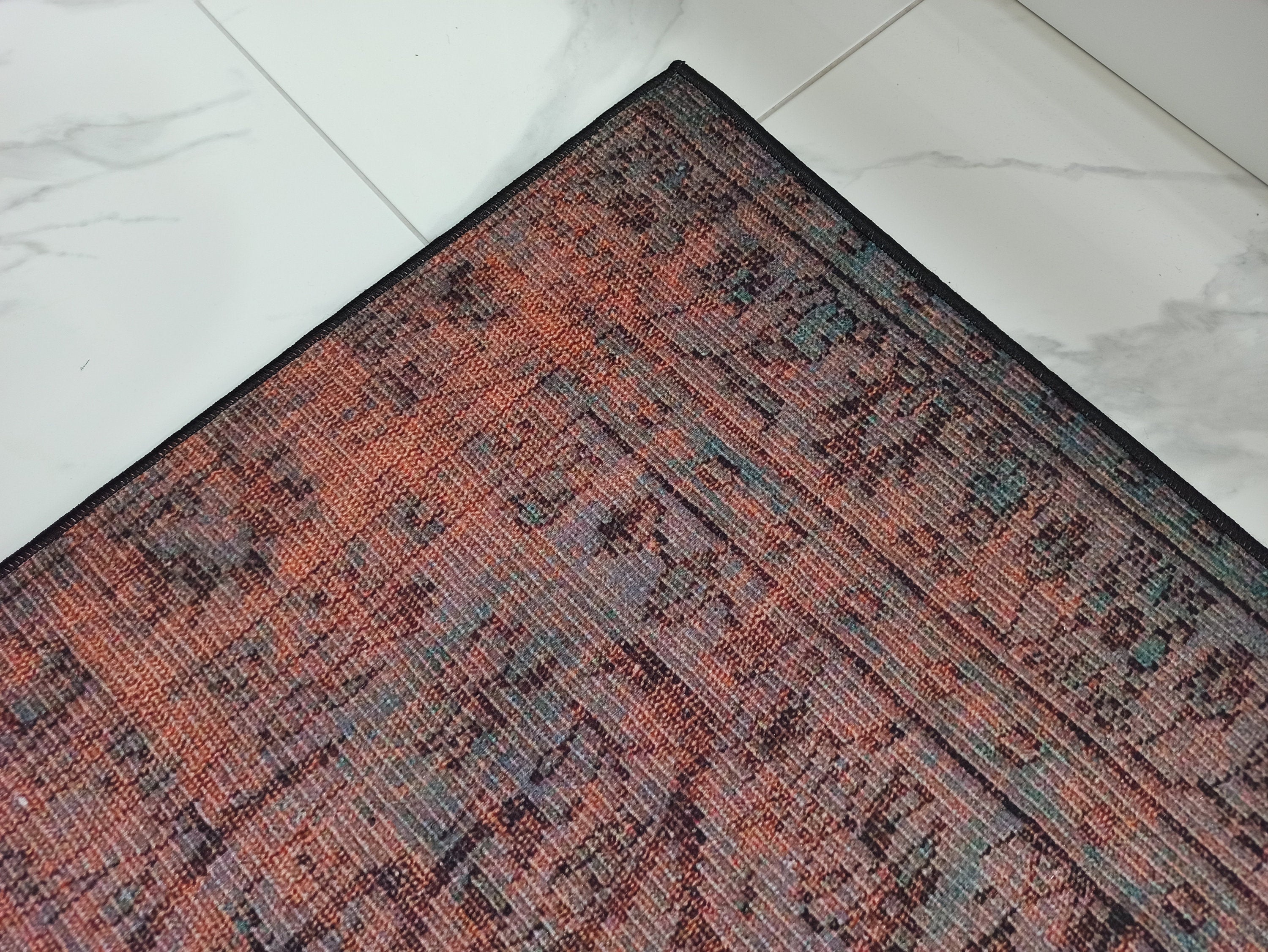 Sofya Rug Oriental Orange Dark Gray Rug