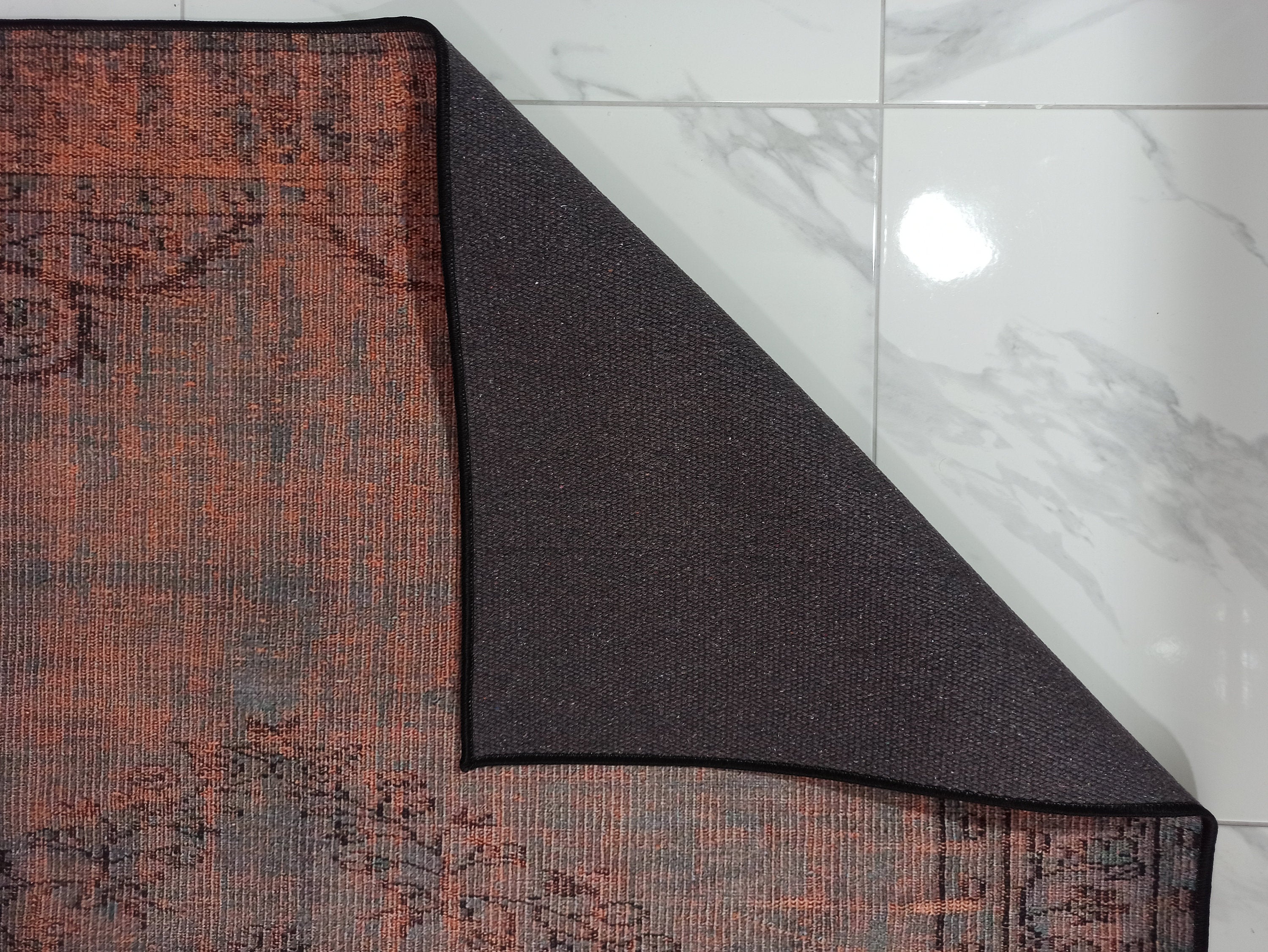 Sofya Rug Oriental Orange Dark Gray Rug