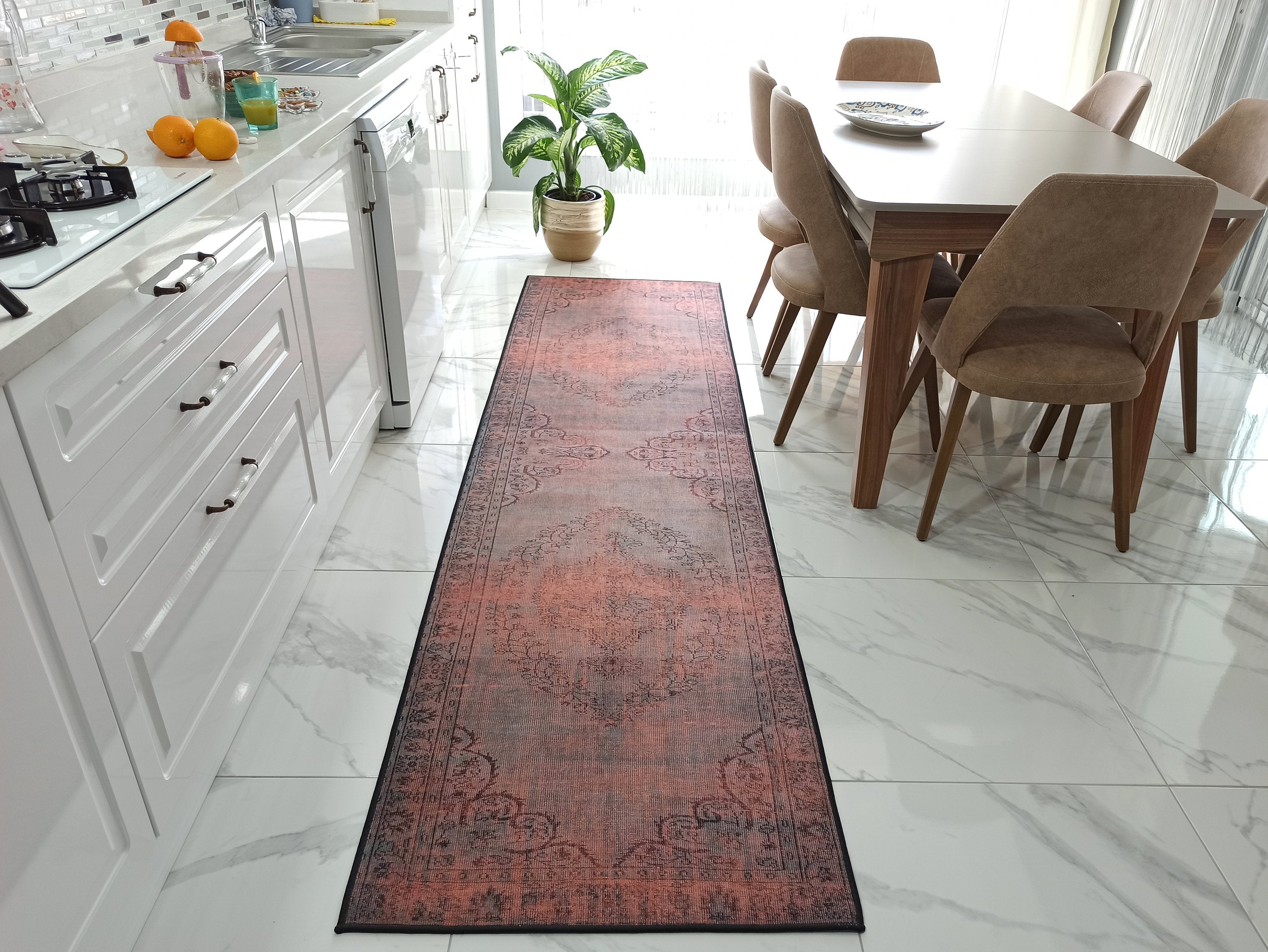 Sofya Rug Oriental Orange Dark Gray Rug