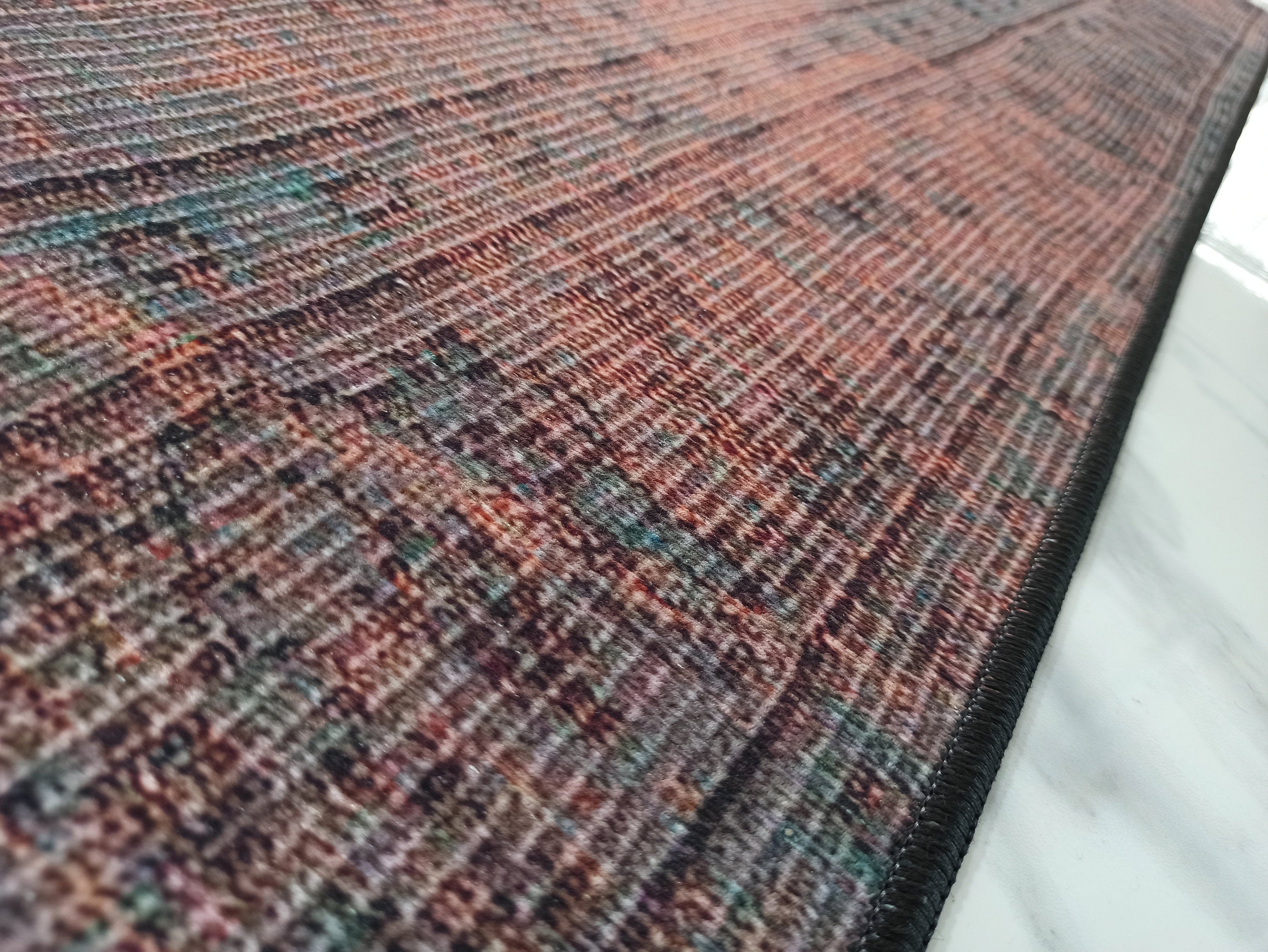 Sofya Rug Oriental Orange Dark Gray Rug