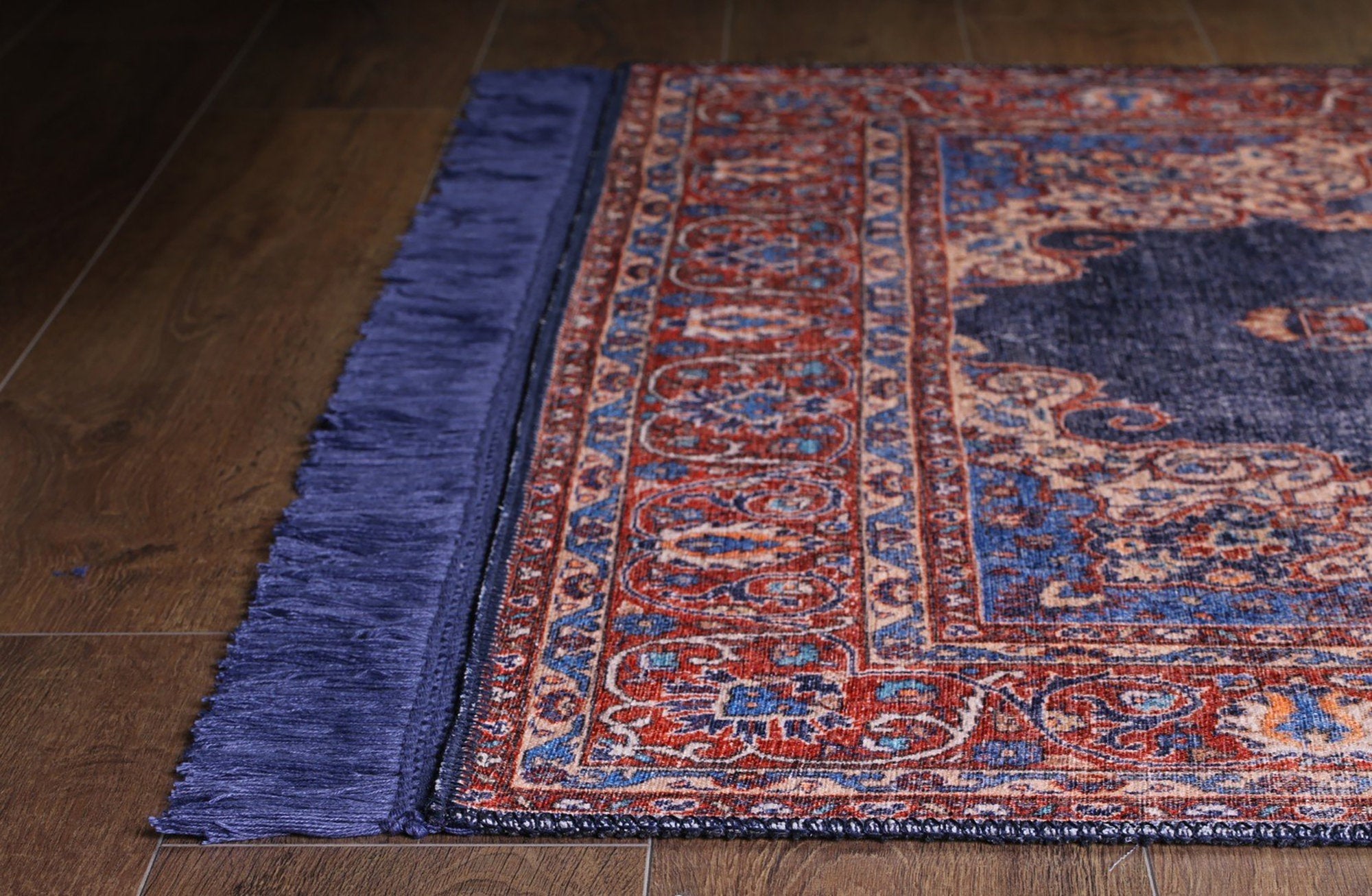 Tabri Rug Oriental Navy Blue Red Rug