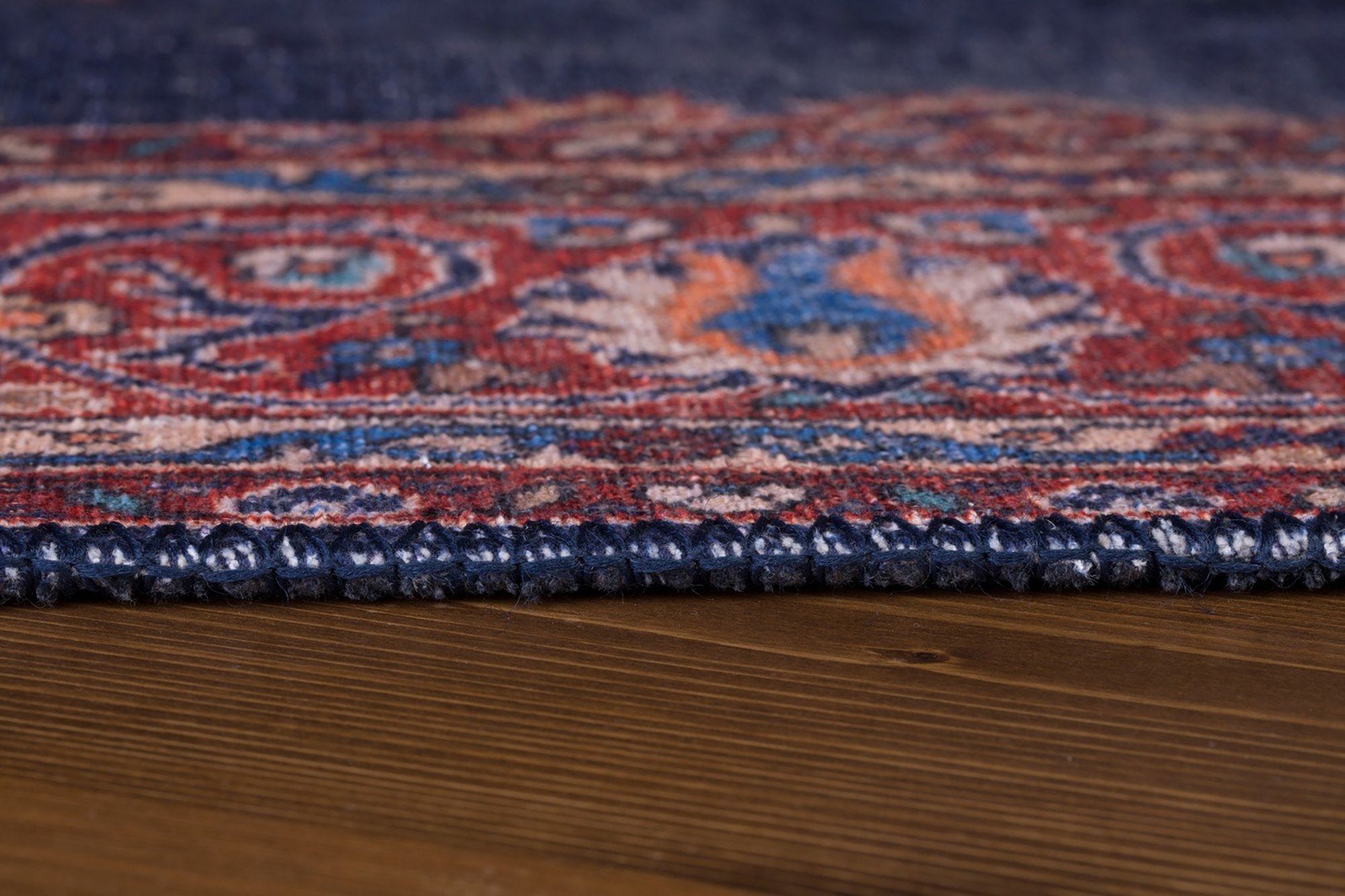 Tabri Rug Oriental Navy Blue Red Rug