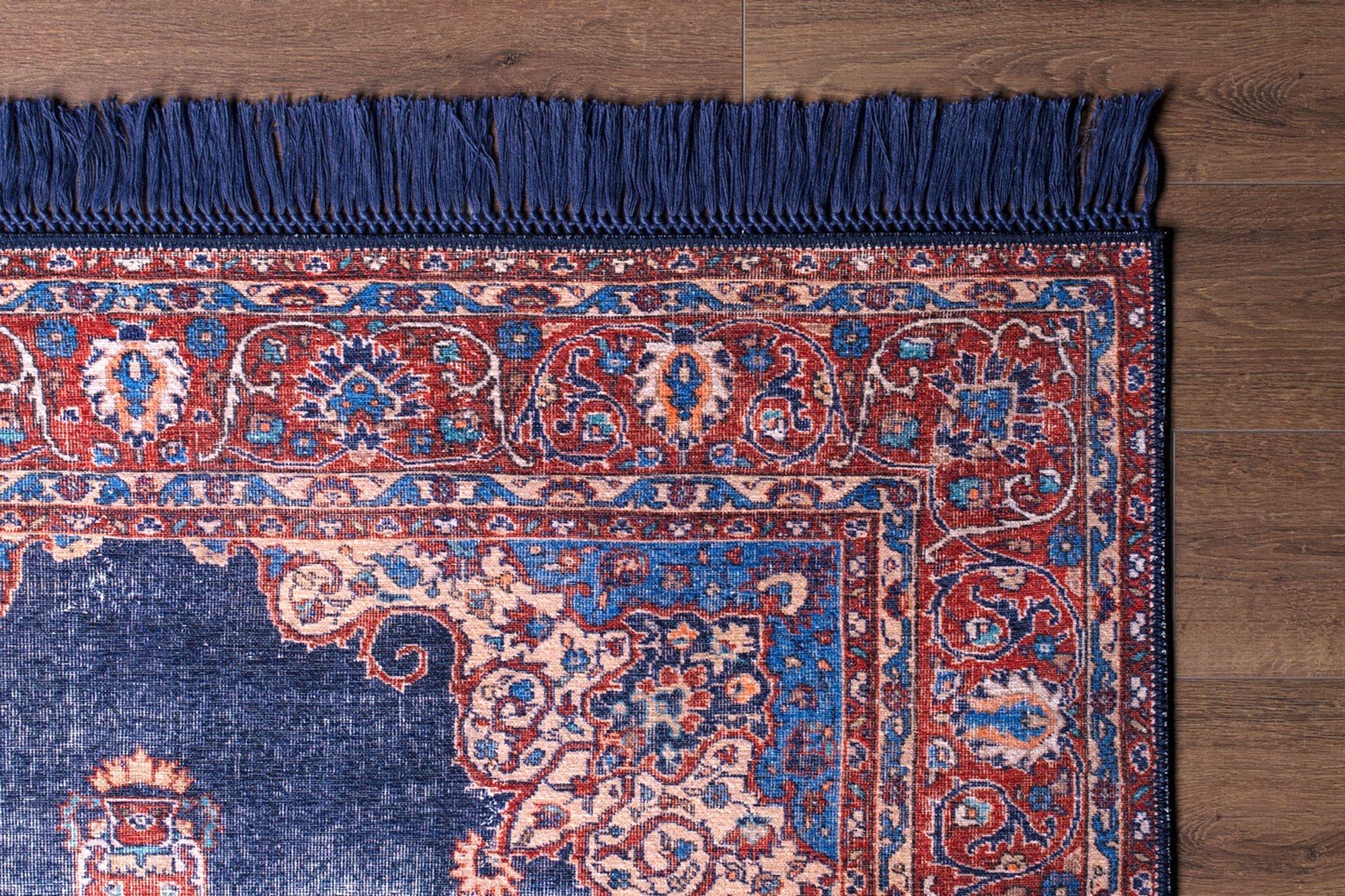 Tabri Rug Oriental Navy Blue Red Rug