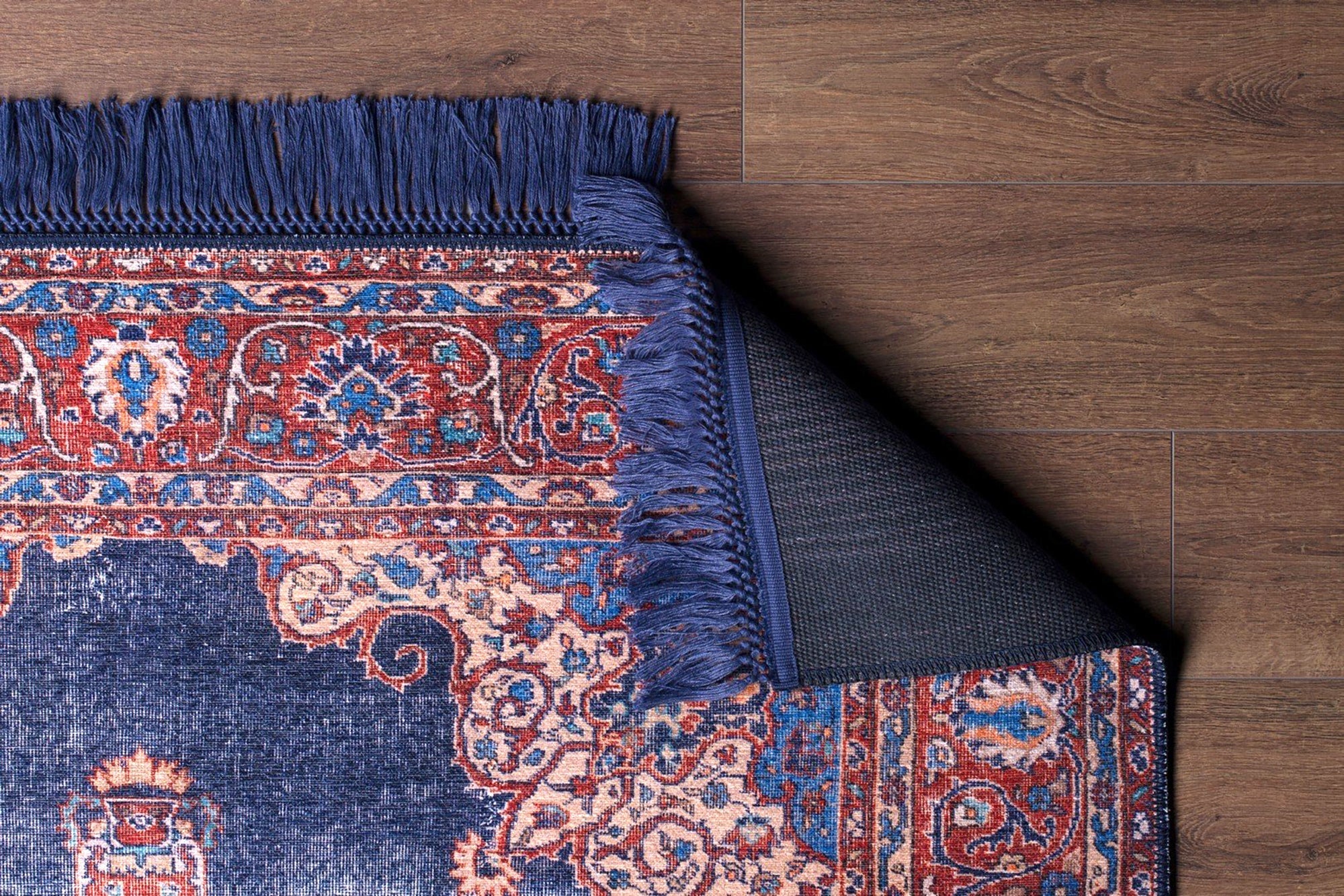 Tabri Rug Oriental Navy Blue Red Rug