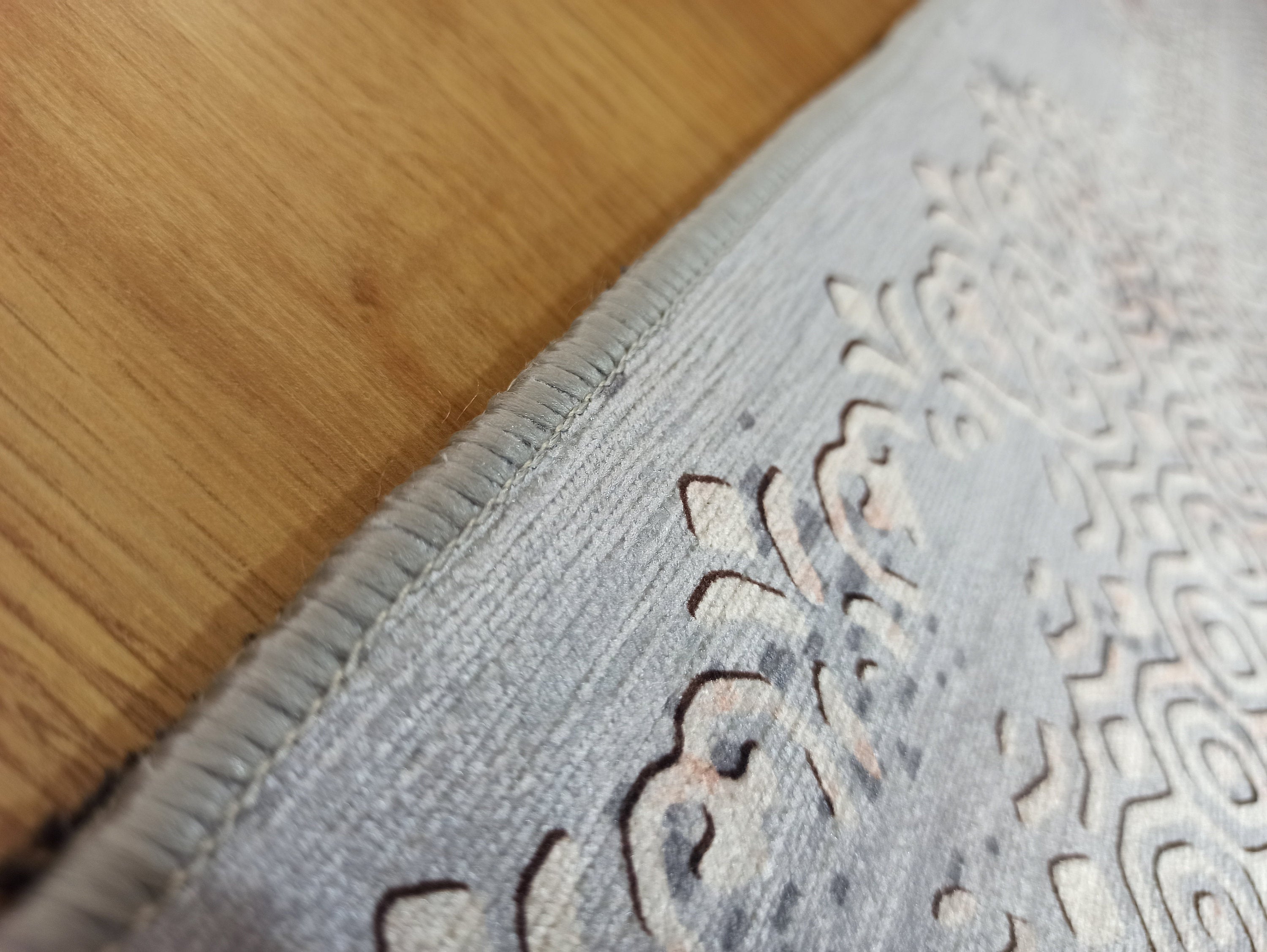 Taka Gray, White and Blush Modern Geometric Rug