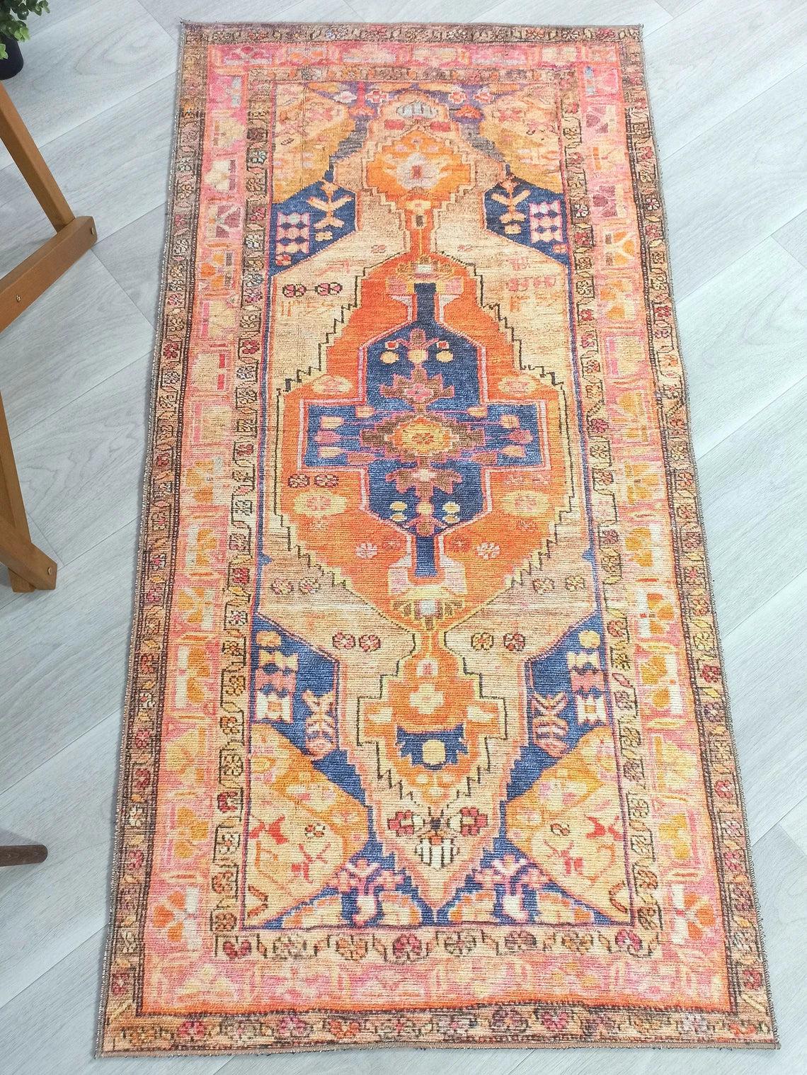 Talma Turkish Yellow Orange Pink Rug
