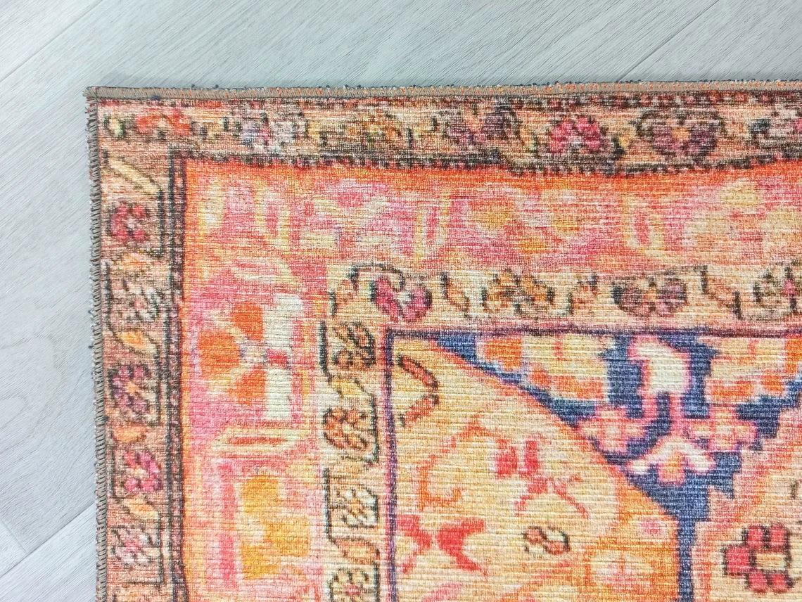 Talma Turkish Yellow Orange Pink Rug