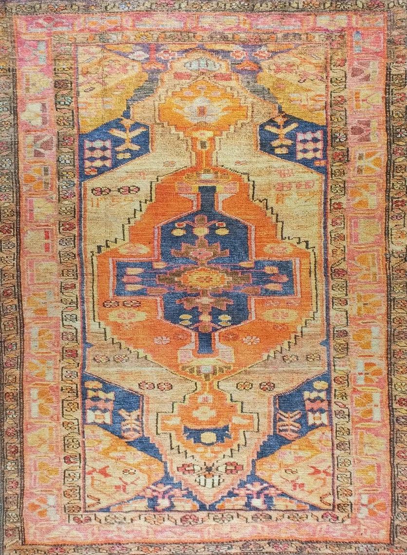 Talma Turkish Yellow Orange Pink Rug
