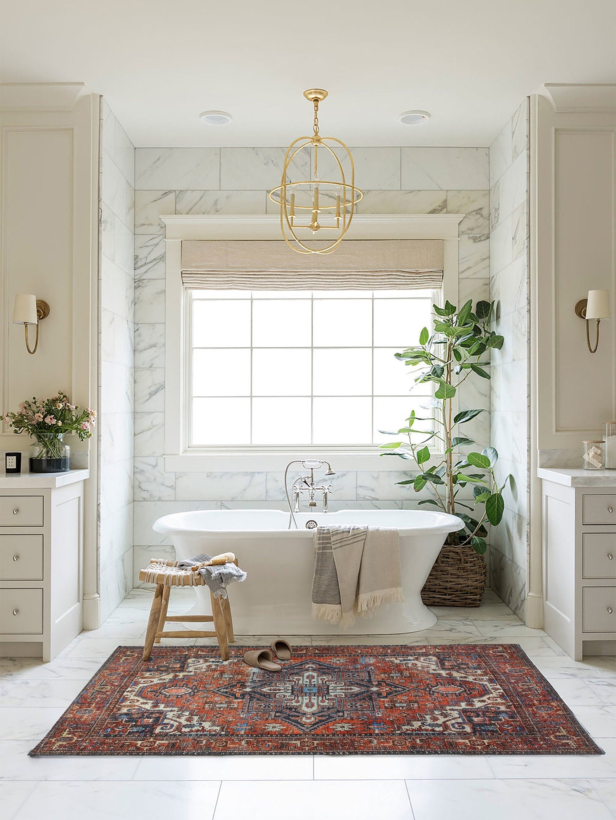 Talya Rug Terracotta Brunt Orange Persian Rug