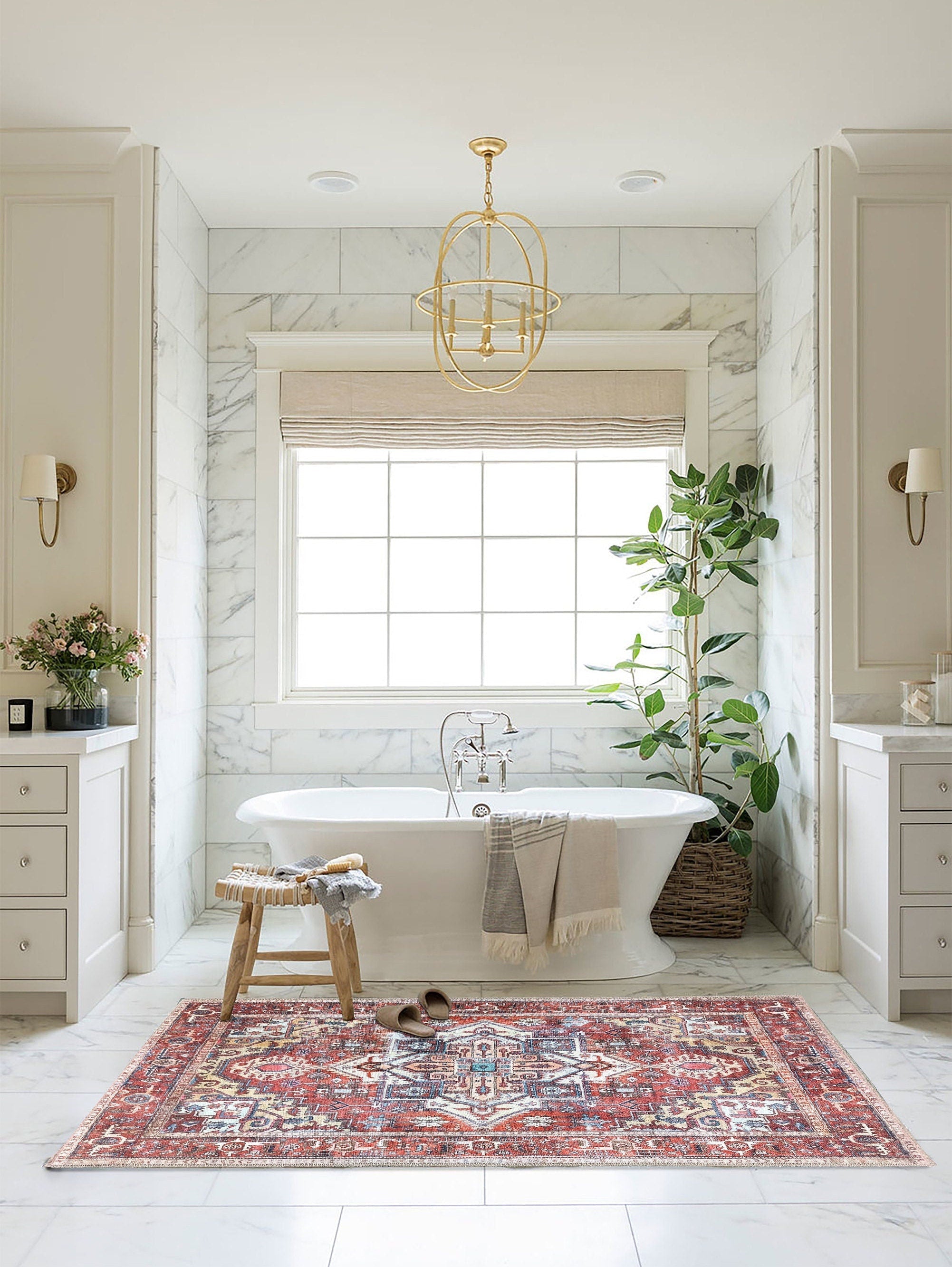 Talya1 Rug Muted Red Light Orange Persian Rug