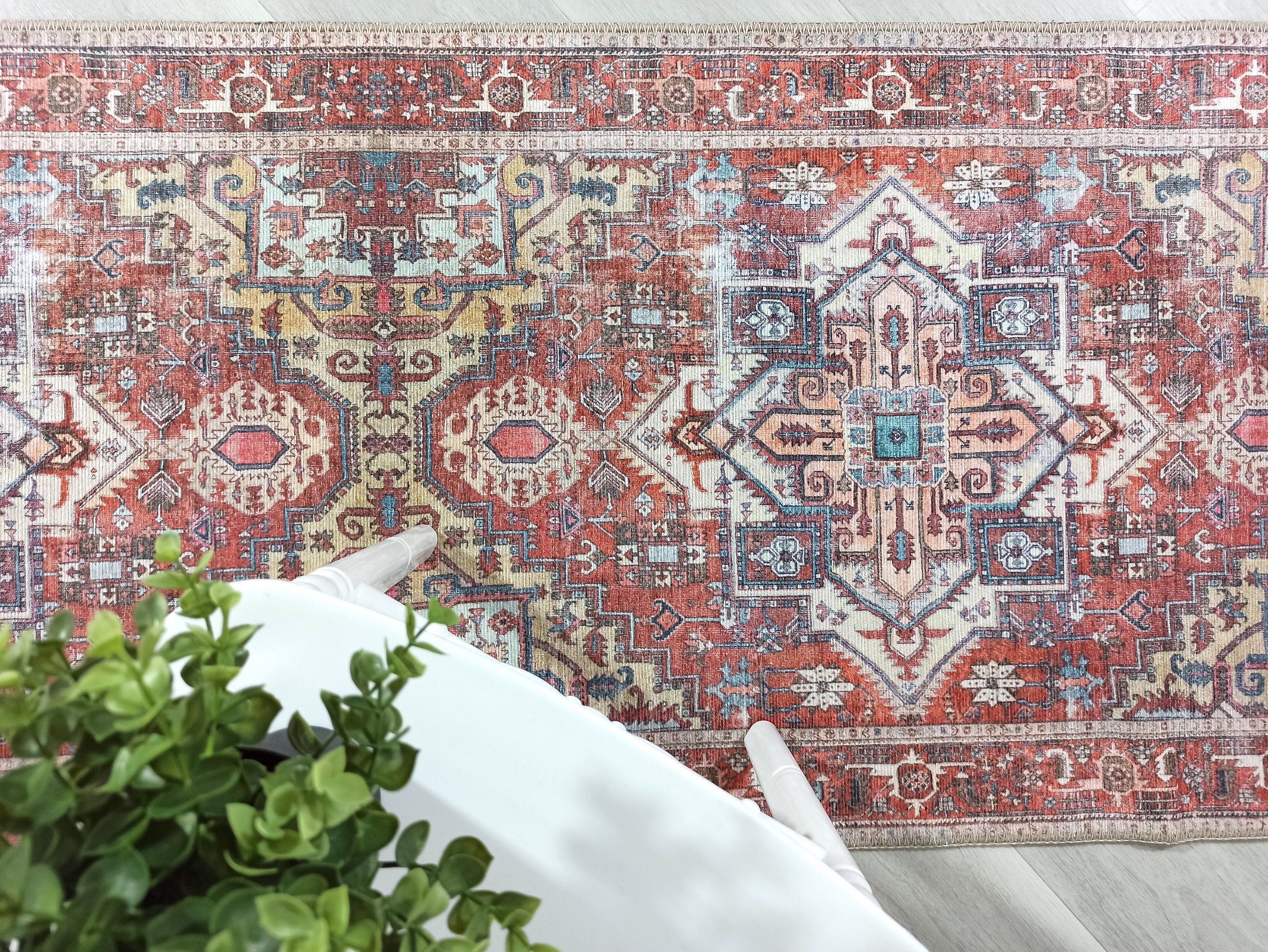 Talya1 Rug Muted Red Light Orange Persian Rug