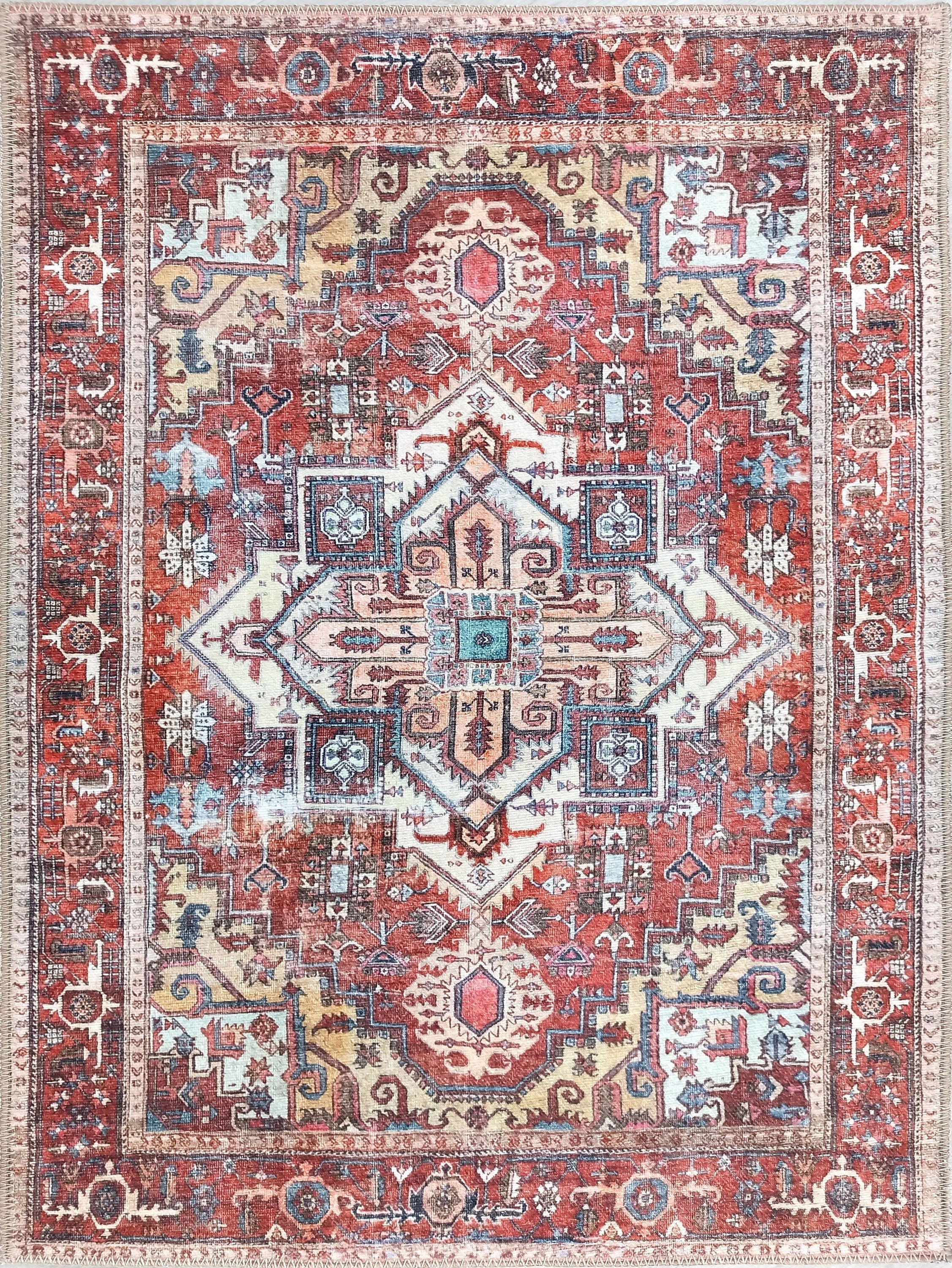 Talya1 Rug Muted Red Light Orange Persian Rug