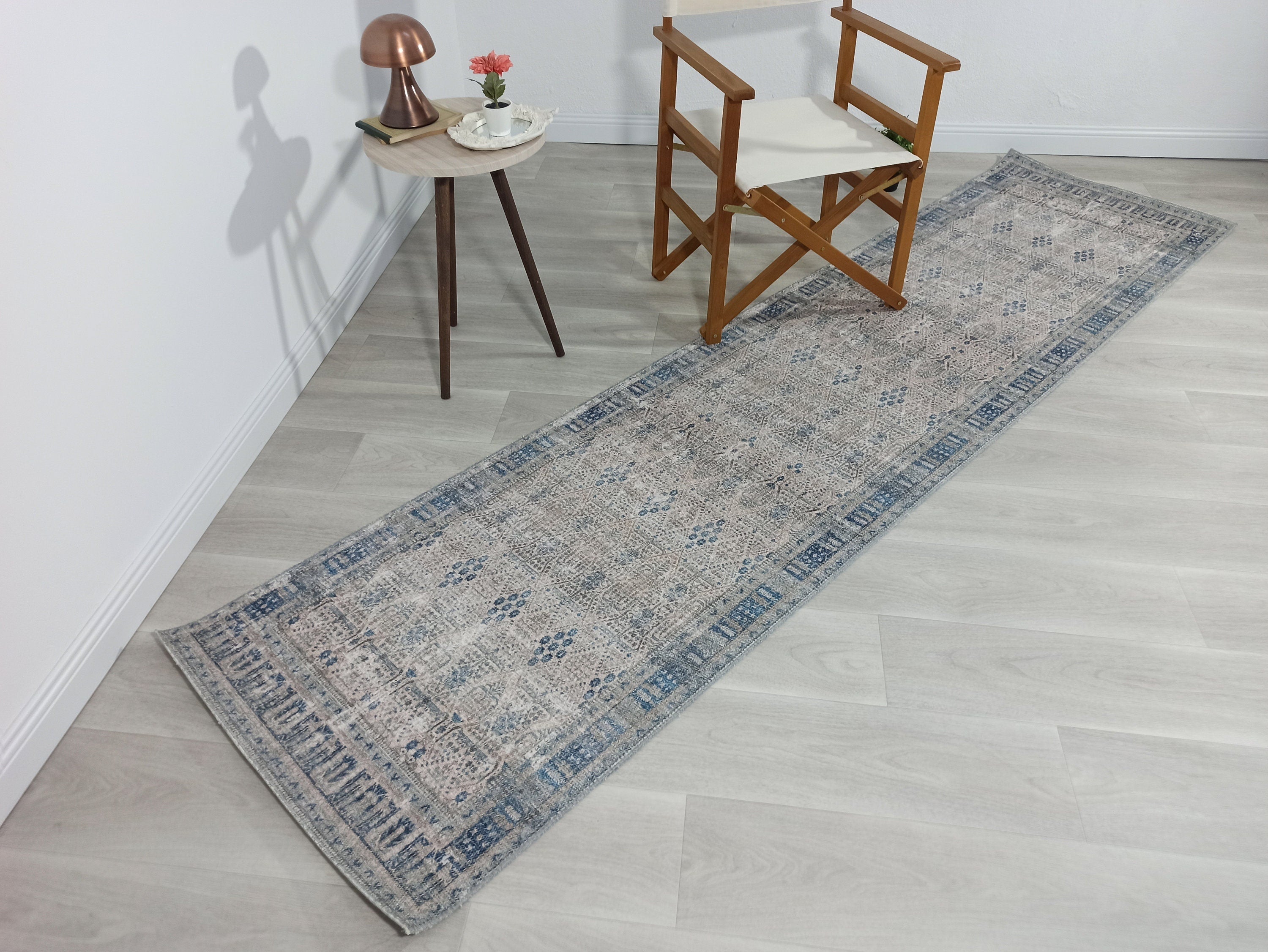 Tiana Rug Neutral Turkish Faded Gray Blue Rug