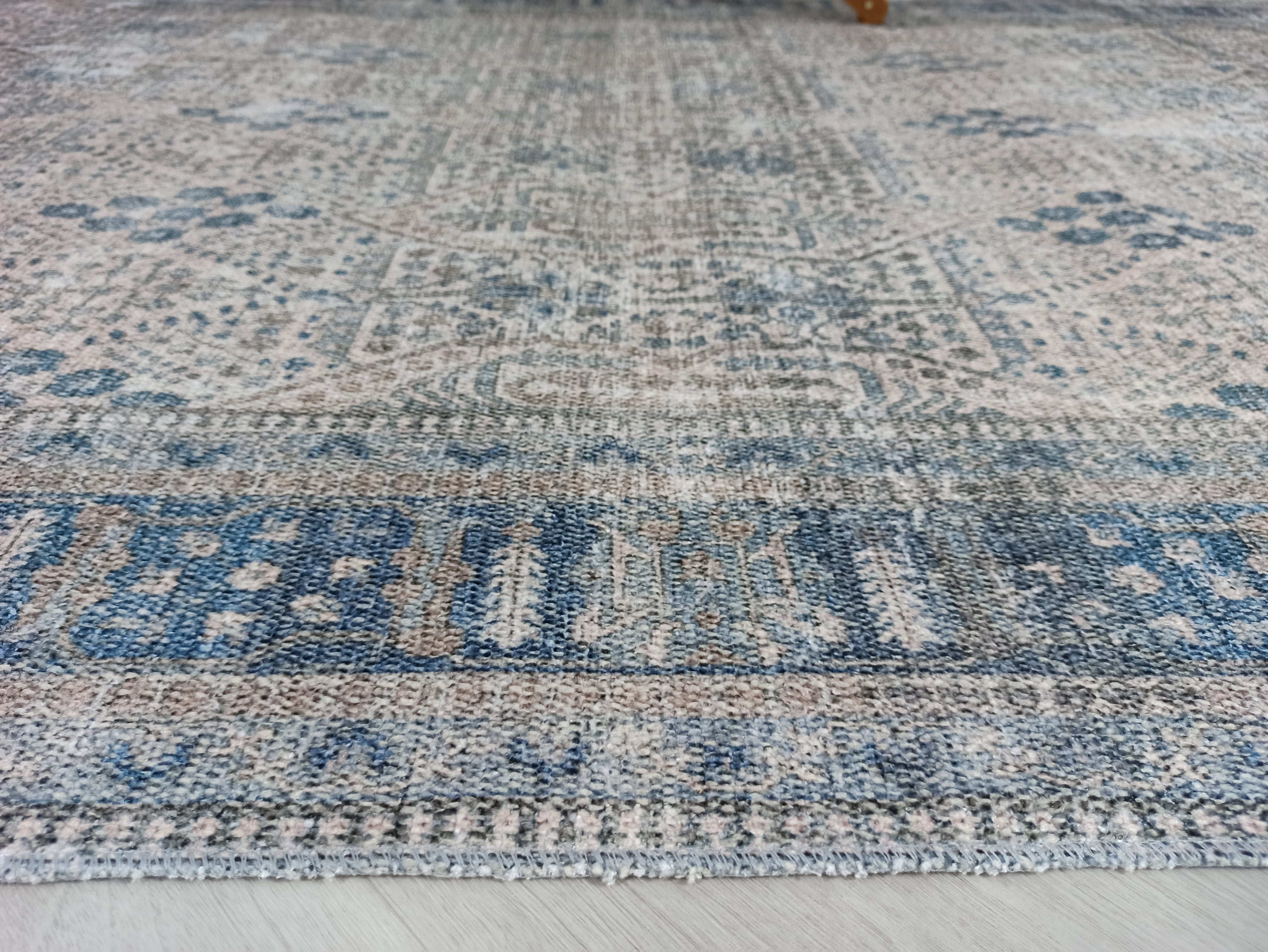 Tiana Rug Neutral Turkish Faded Gray Blue Rug