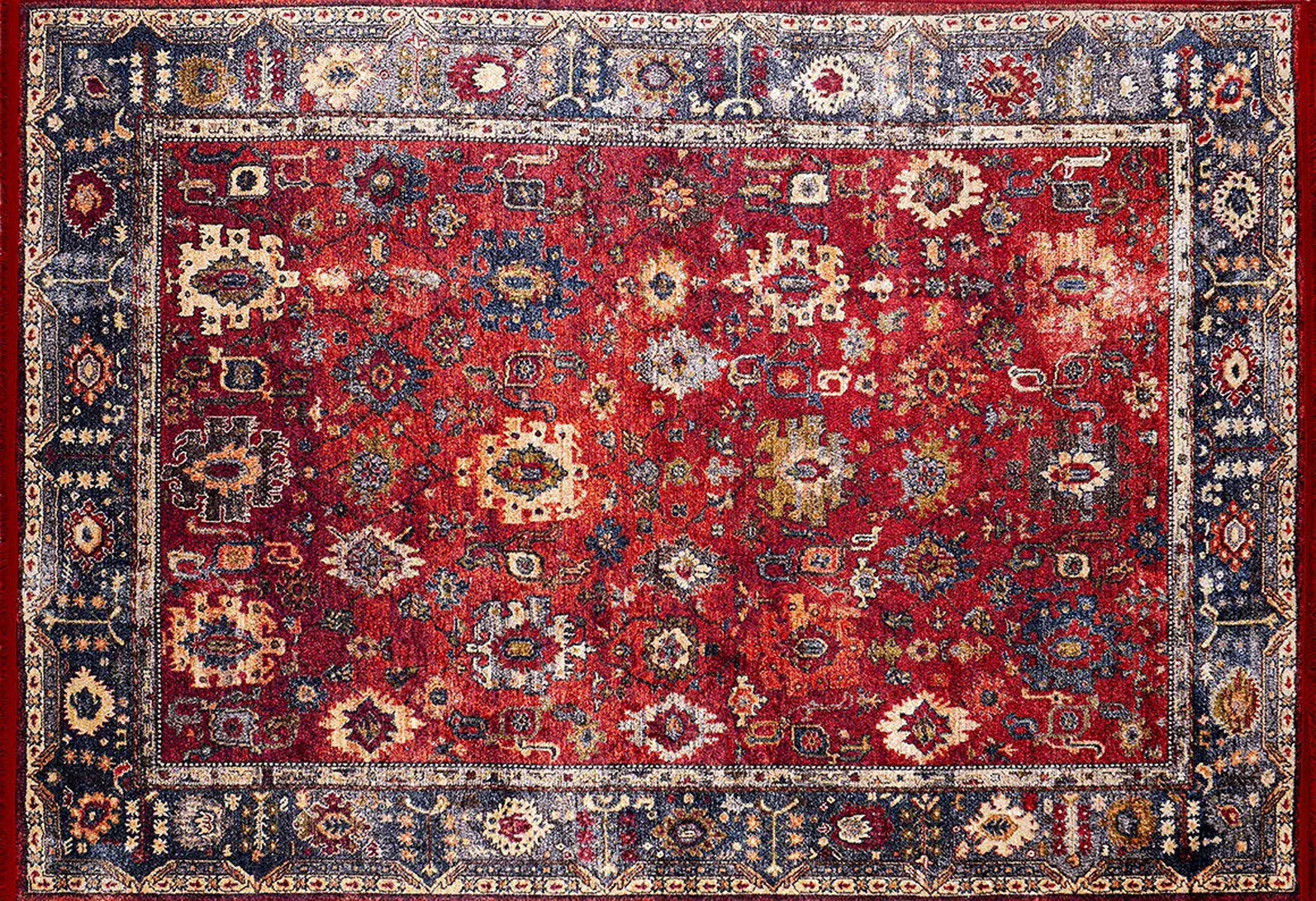 Tima Turkish Oushak Dark Red Rug