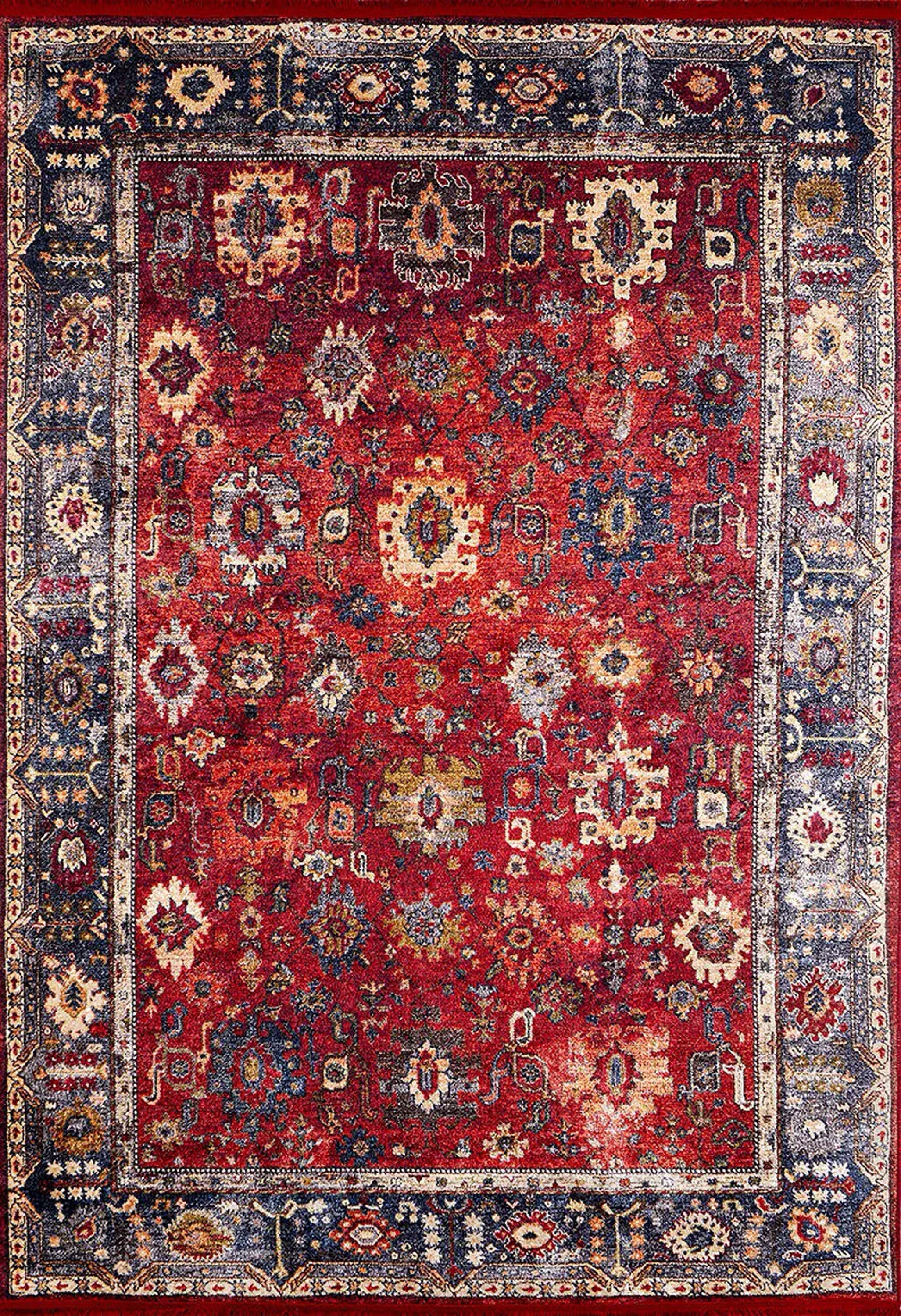 Tima Turkish Oushak Dark Red Rug