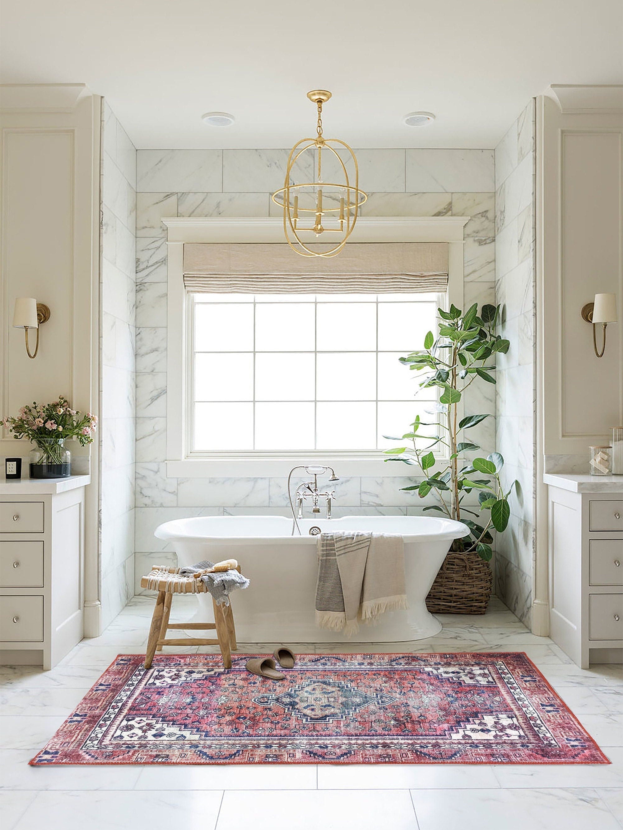 Toka Turkish Hot Pink Red Rug