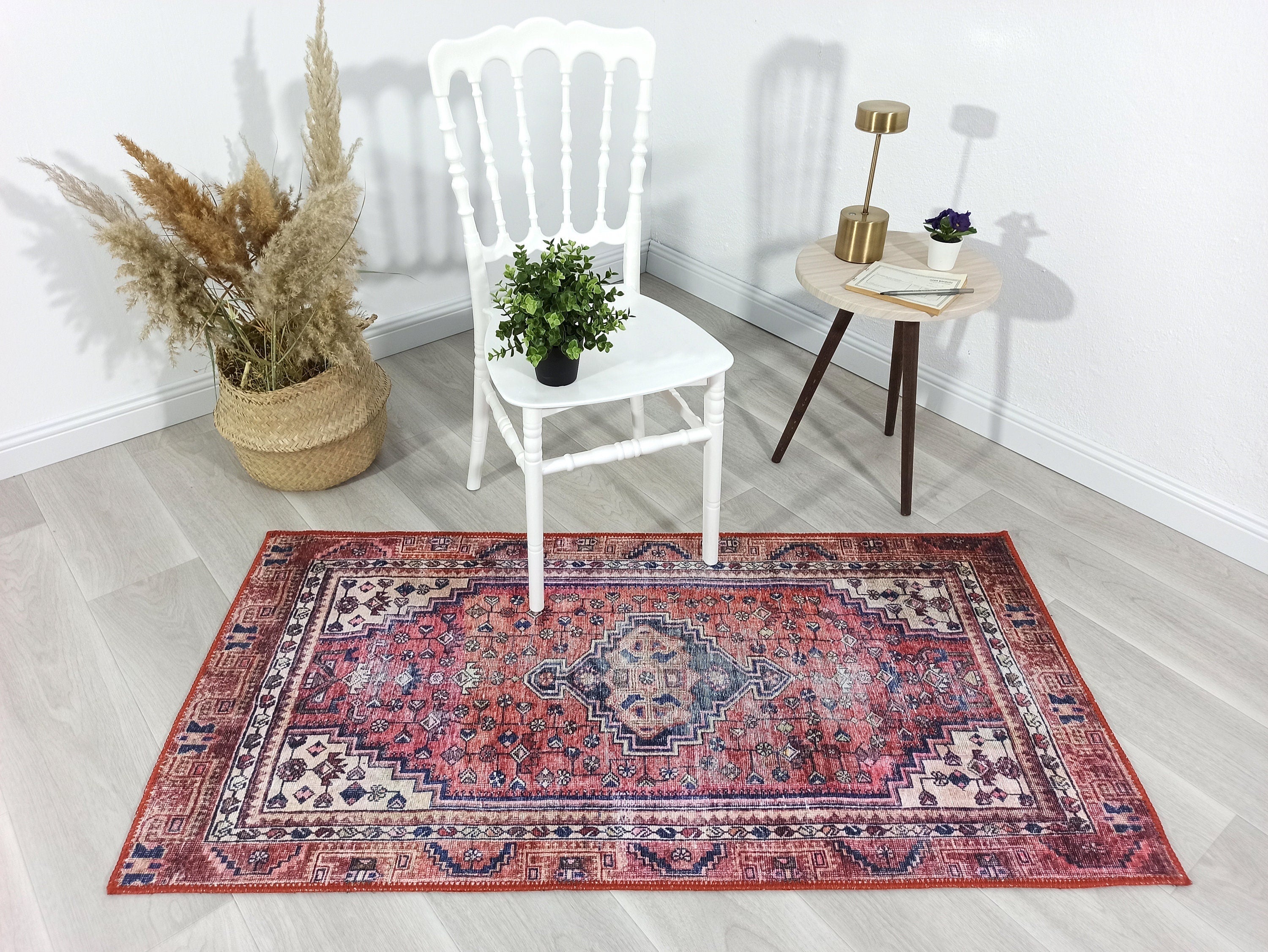 Toka Turkish Hot Pink Red Rug