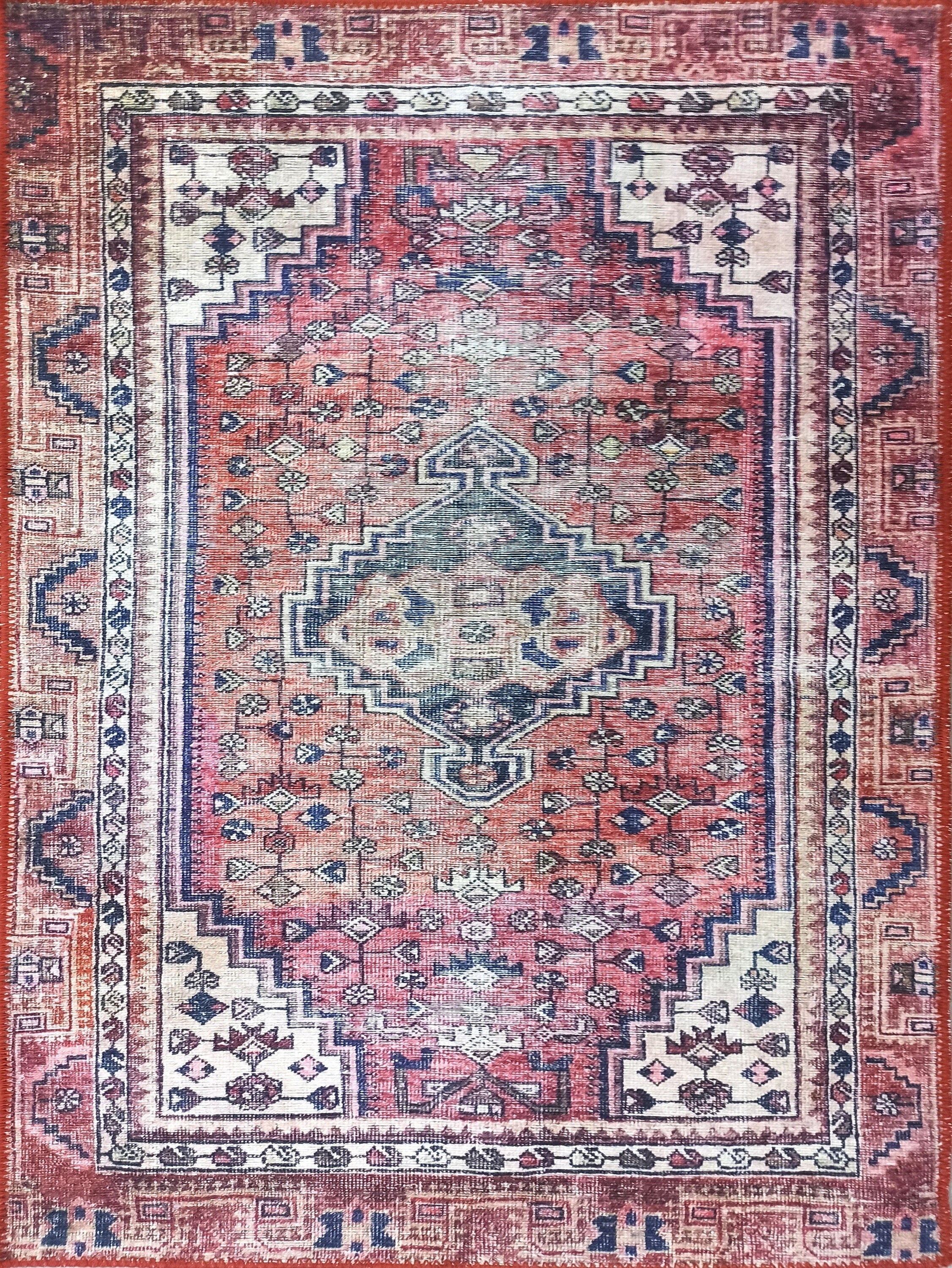 Toka Turkish Hot Pink Red Rug