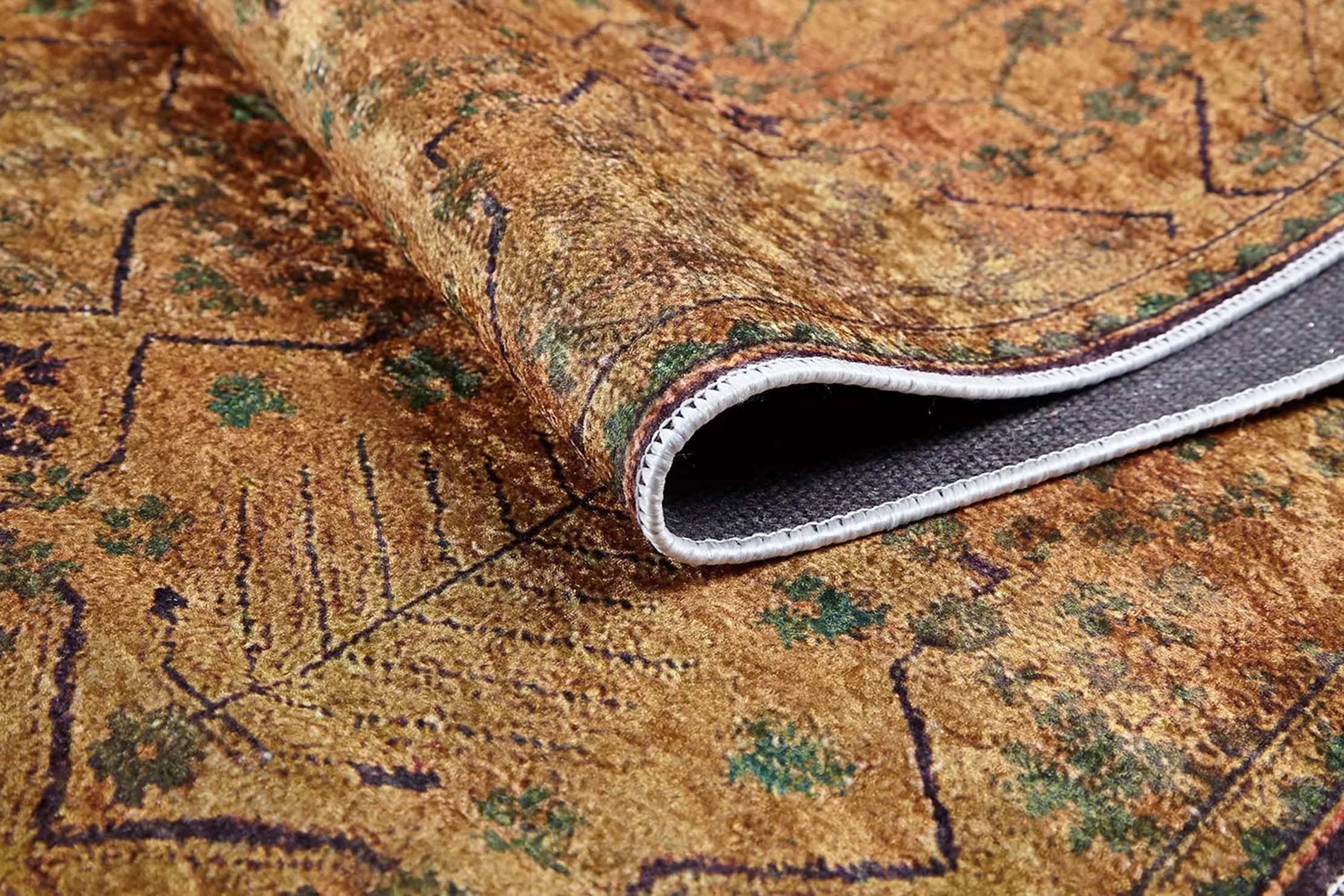 Tuni Traditional Oushak brownish yellow Turkish Rug