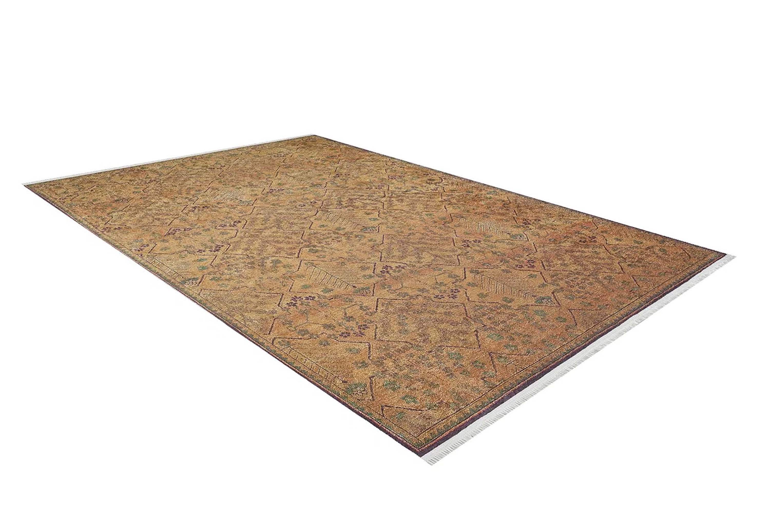 Tuni Traditional Oushak brownish yellow Turkish Rug