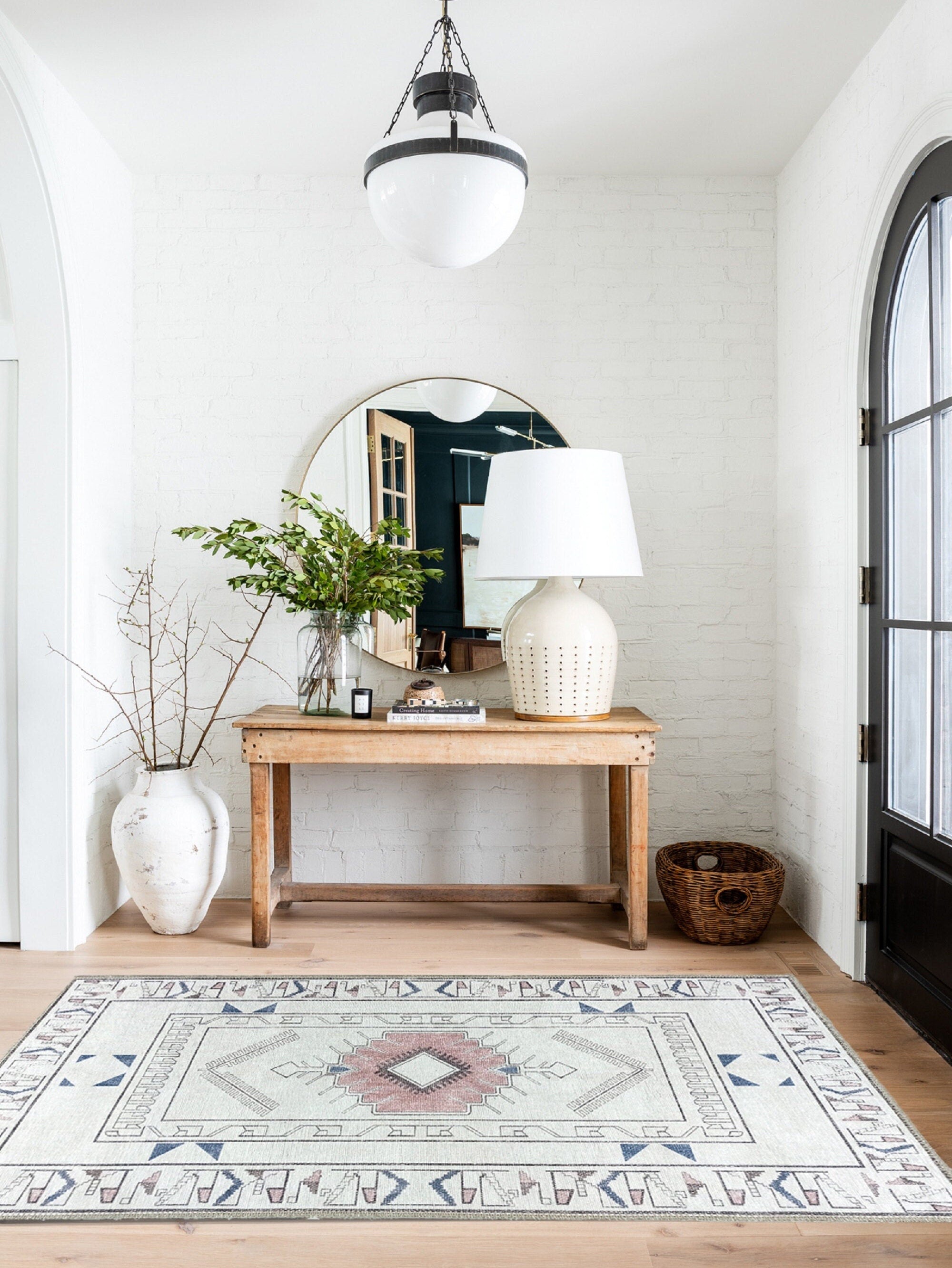 Tuta Rug Turkish Neutral Medallion white Beige Rug